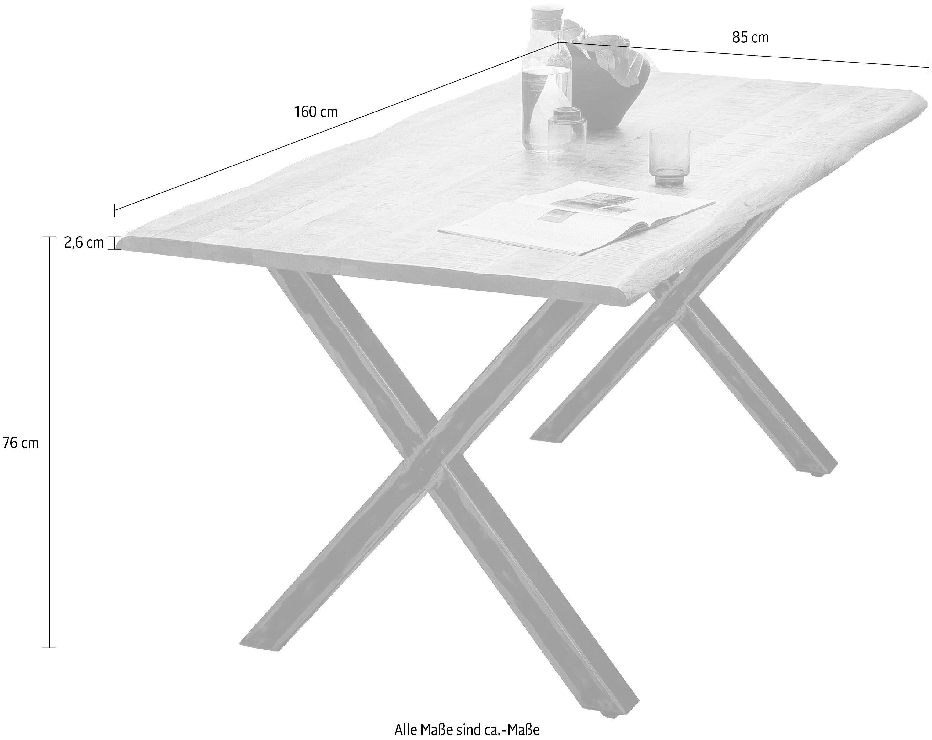 SIT Eettafel met boomrand alsof gegroeid