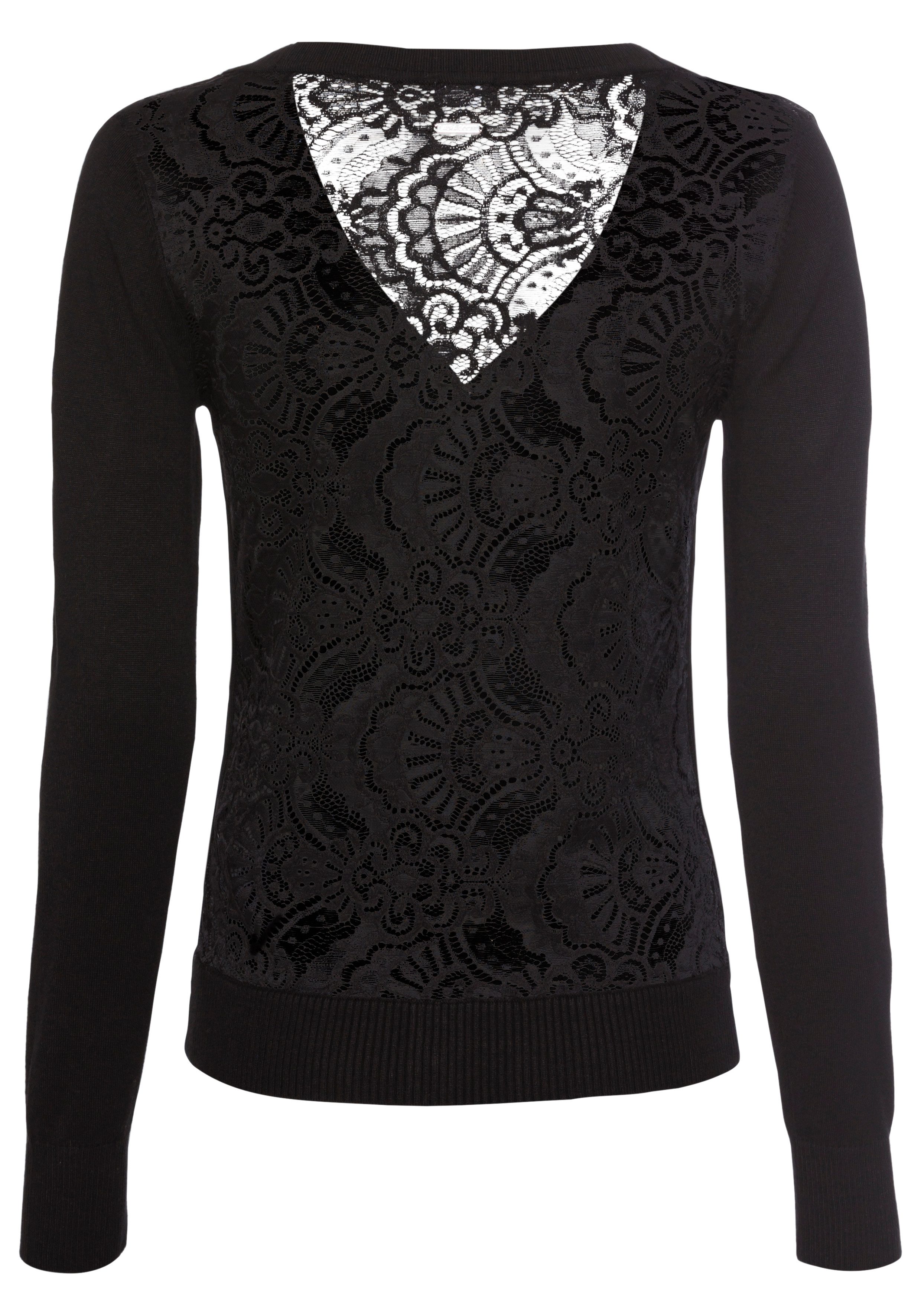 Laura Scott Vest met edele kantmouwen