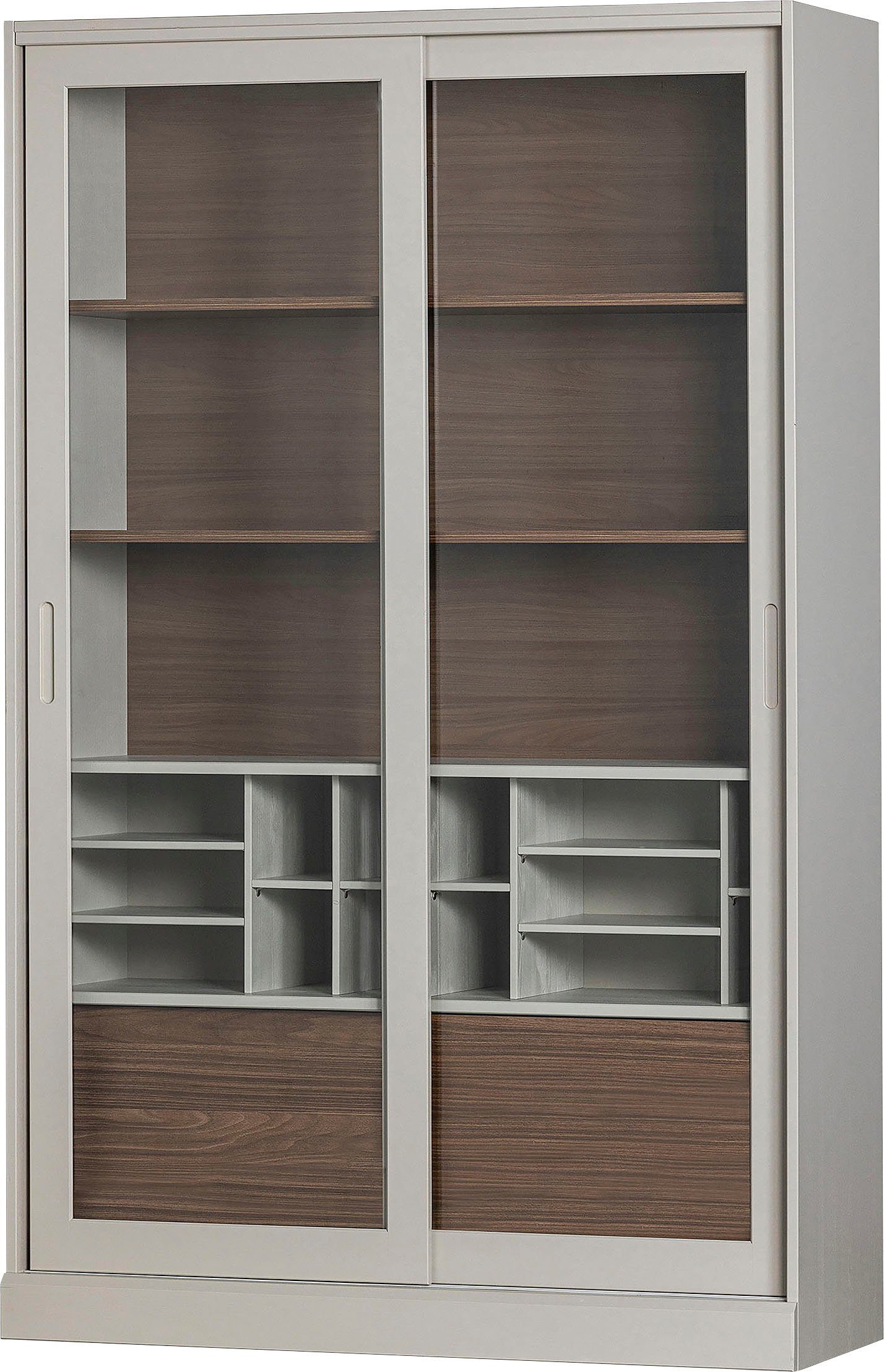 WOOOD Vitrinekast James met glas, veel opbergruimte, h 200 cm x b 125 cm
