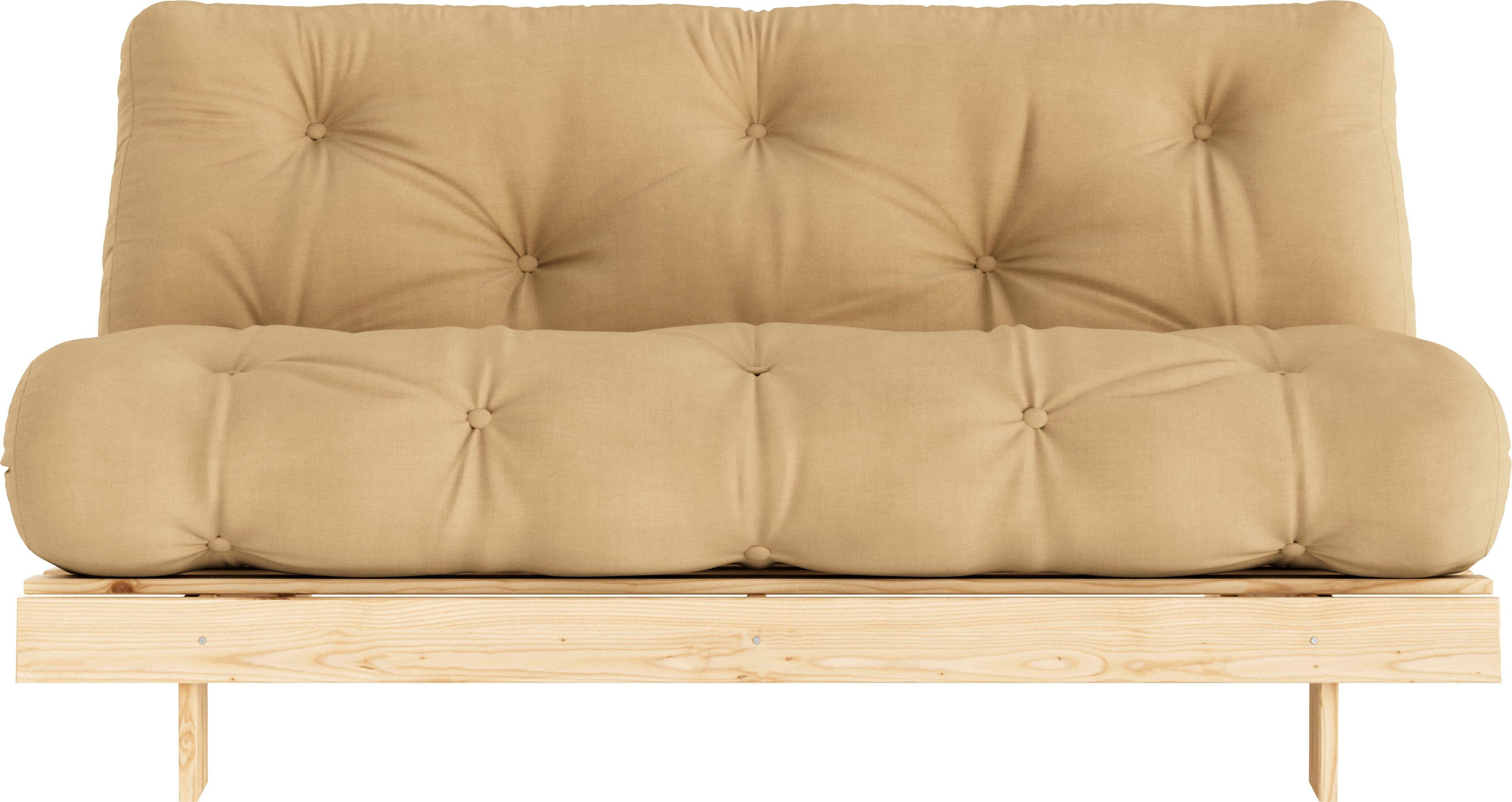 Karup Slaapbank Roots Schlafsofa, Gästebett, Sofa inkl. Futonmatratze Incl. futonmatras, ligoppervlak 140x200 cm, FSC gecertificeerd dennenhout