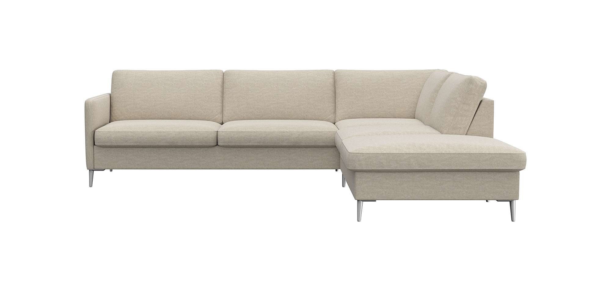 FLEXLUX Hoekbank Fiore, L-vorm, comfortabel en aangenaam door hoogwaardige zitopbouw wit, hoekbanken, 266 cm