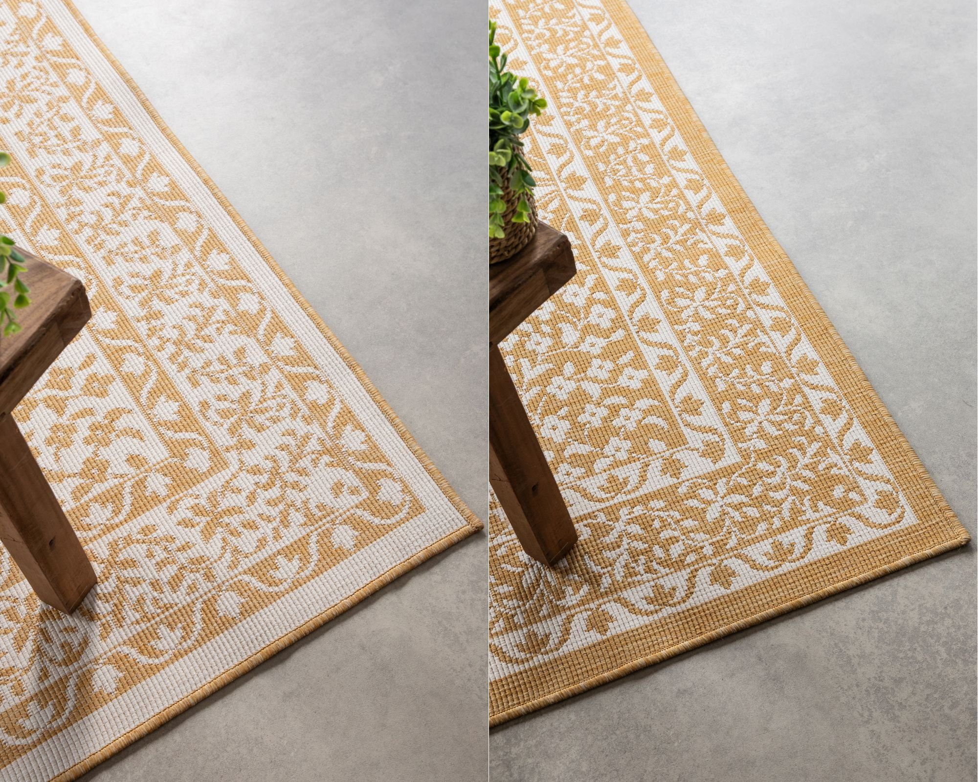 ELLE DECORATION Vloerkleed Meekly omkeerbaar tapijt Vlakweefsel, In-& Outdoor, Modern, tweezijdig, balkon, woonkamer