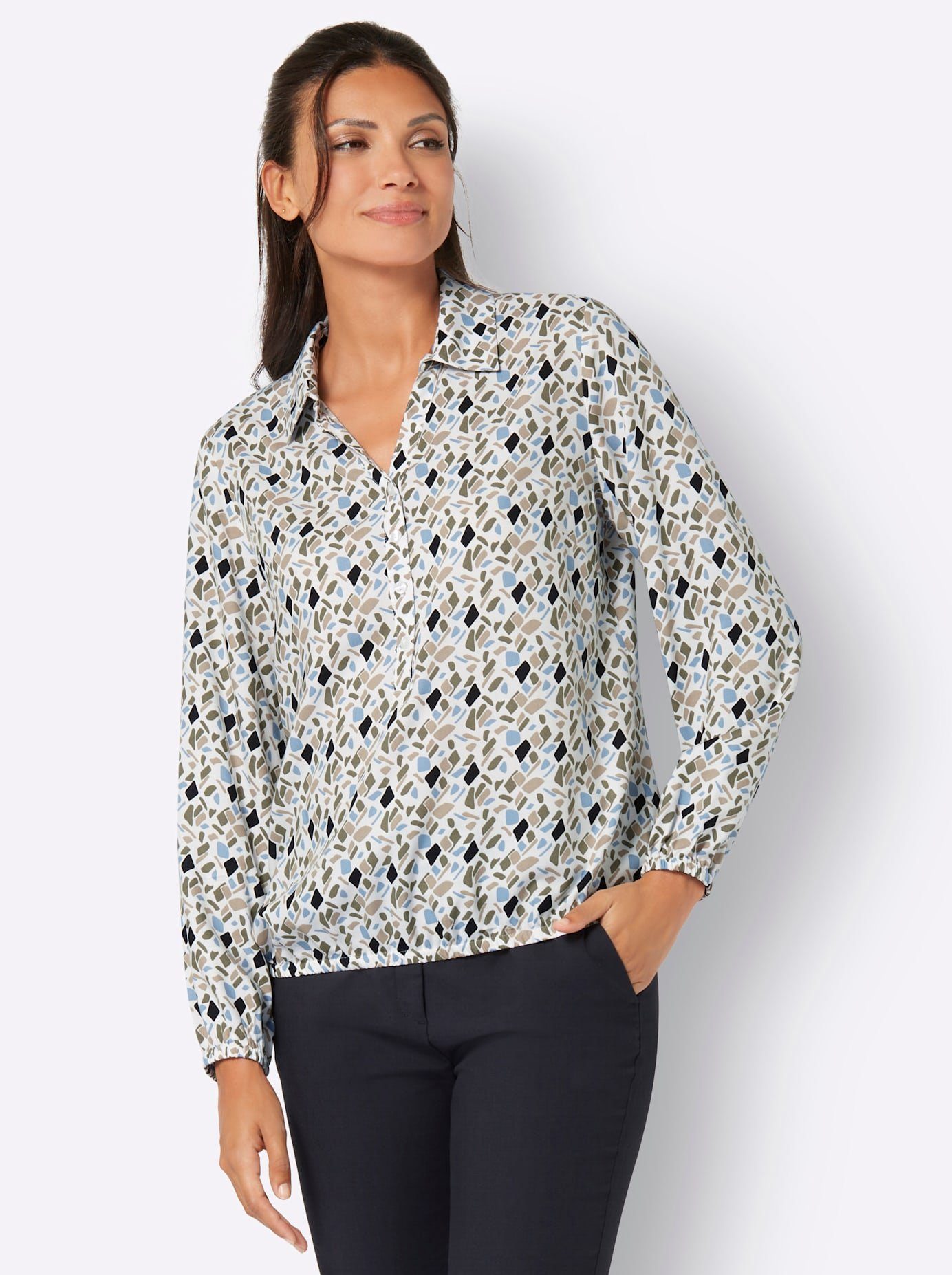 Classic Basics Gedessineerde blouse