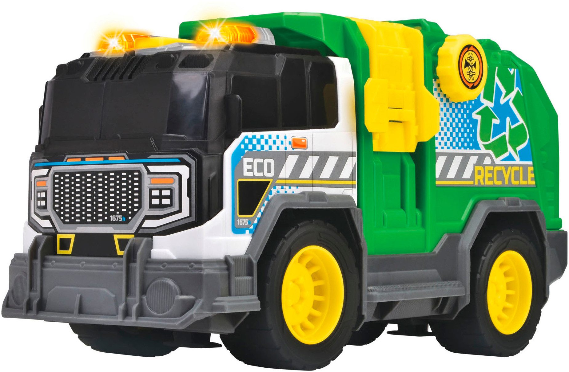 Dickie Toys Speelgoed vrachtwagen Recycle Truck met licht en geluid