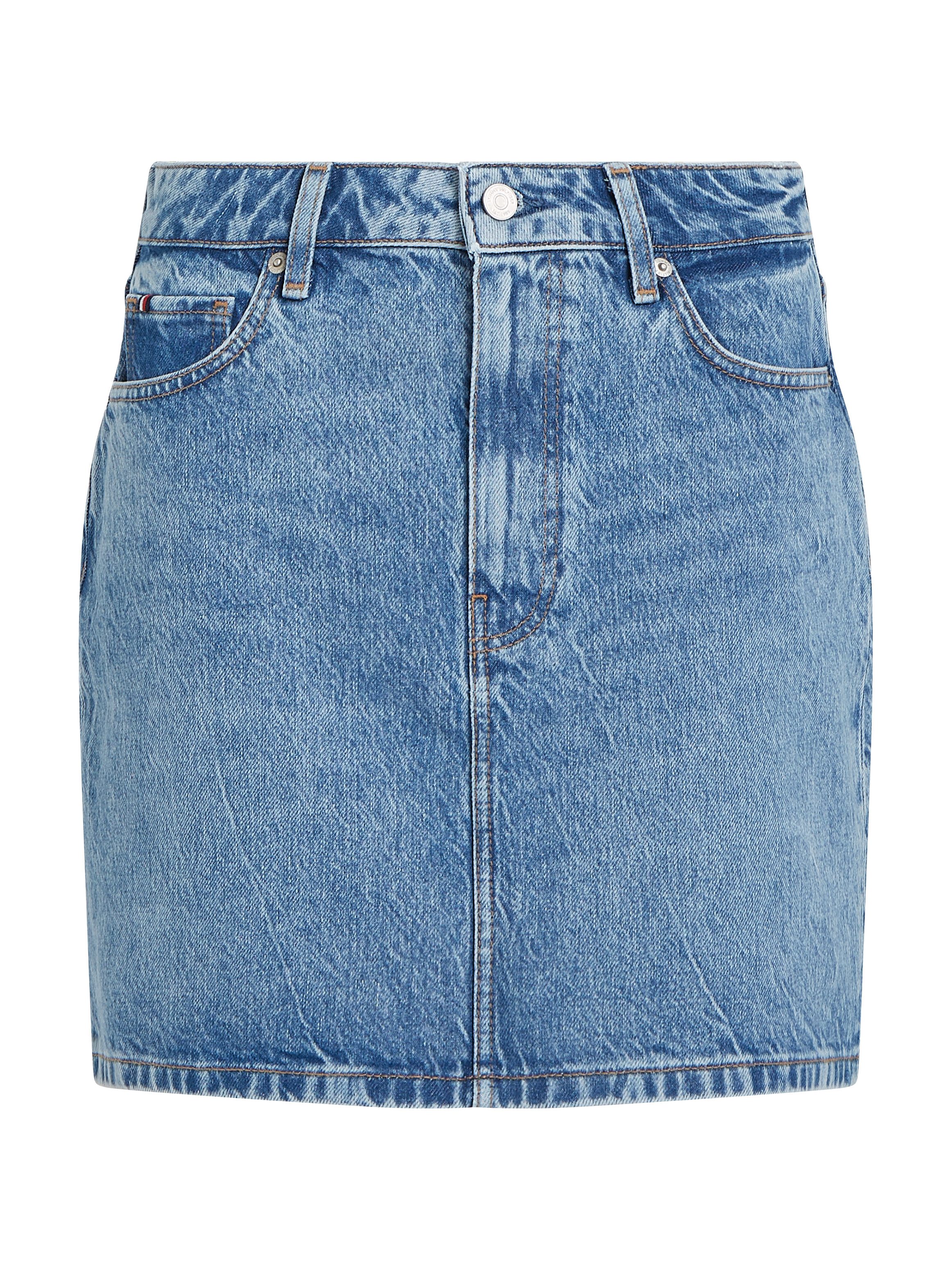 Tommy Hilfiger Jeans rok DNM MINI SKIRT HW ALI in mini-lengte, in blauwe was
