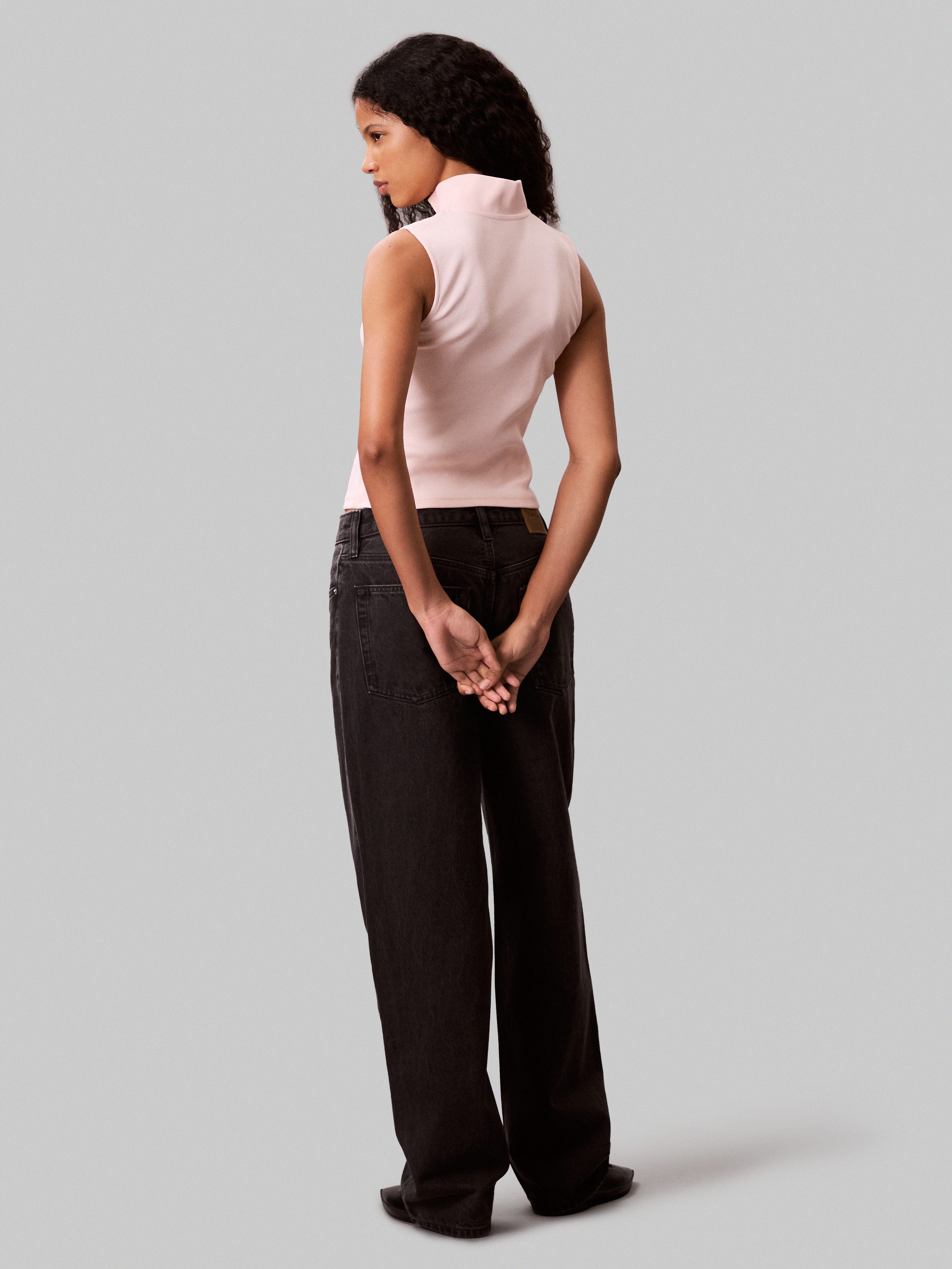 Calvin Klein Tanktop A- WOVEN LABEL SL QZ TOP