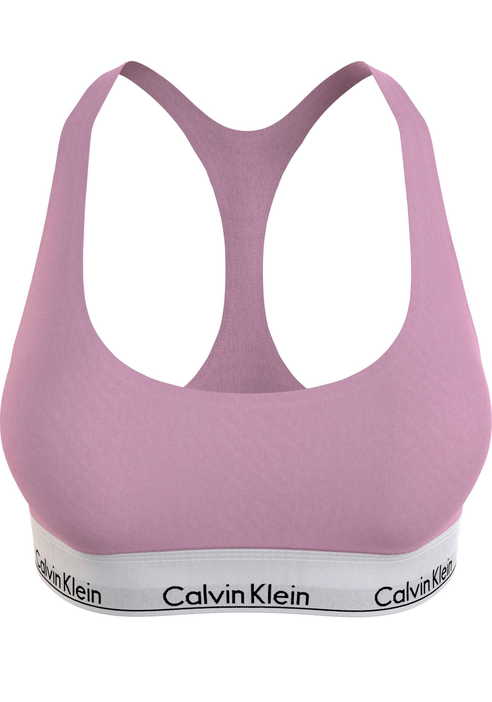 Calvin Klein Bralette met klassiek ck-logo dames bralettes maat XS paars