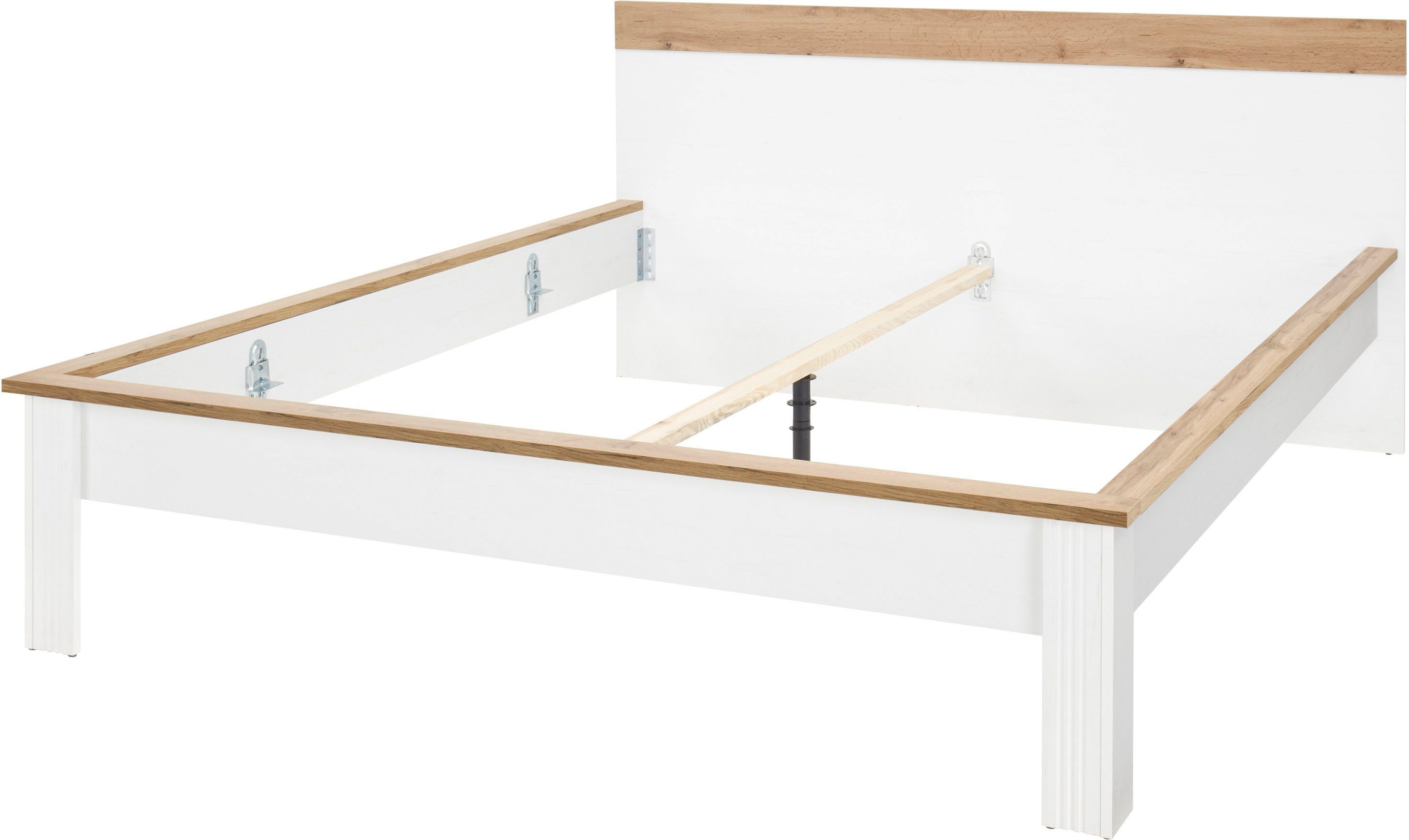 Home affaire 1-persoonsledikant WESTMINSTER bed in landelijke stijl, tweepersoonsbed, bedframe in verschillende kleuren beschikbaar, ligoppervlak 90/140/180x200 cm