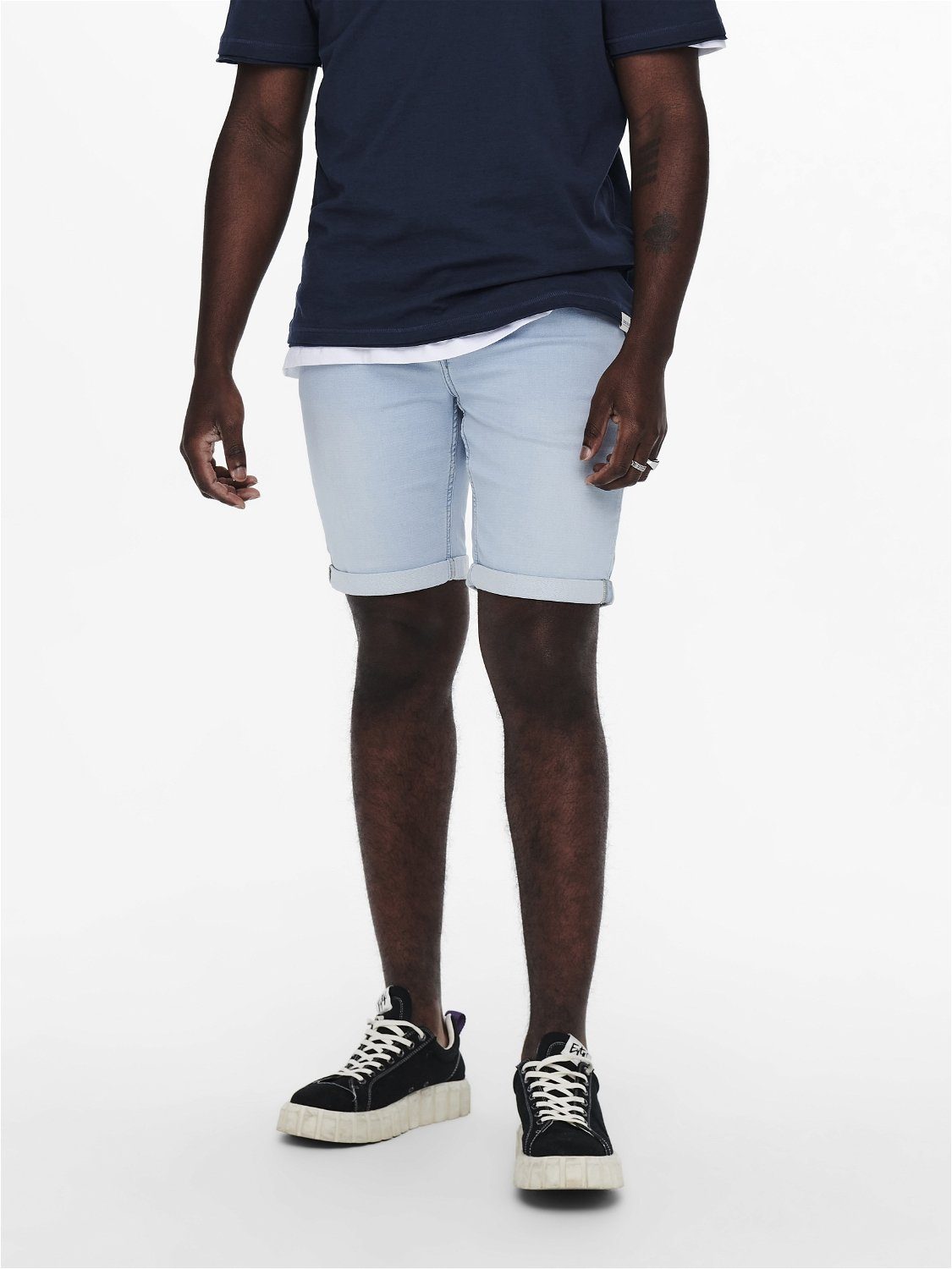ONLY & SONS Jeansshort ONSPLY LIGHT BLUE 5189 SHORTS DNM NOOS heren jeans maat XXL blauw
