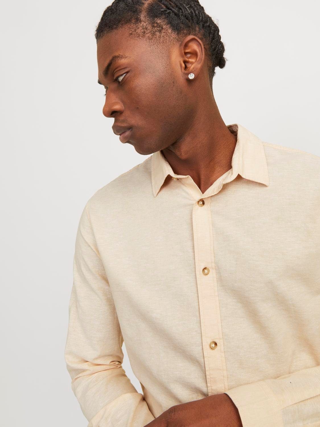 Jack & Jones Overhemd met lange mouwen JJESUMMER LINEN BLEND SHIRT LS SN
