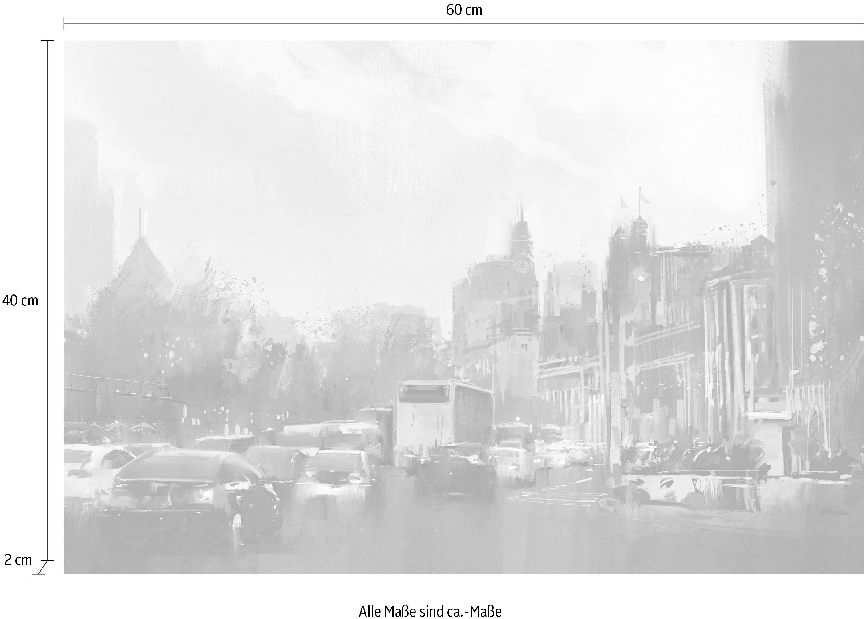 queence Artprint op linnen Verkeer Premium canvasstof, handgemaakt in Duitsland
