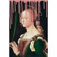 queence artprint op acrylglas vrouw roze