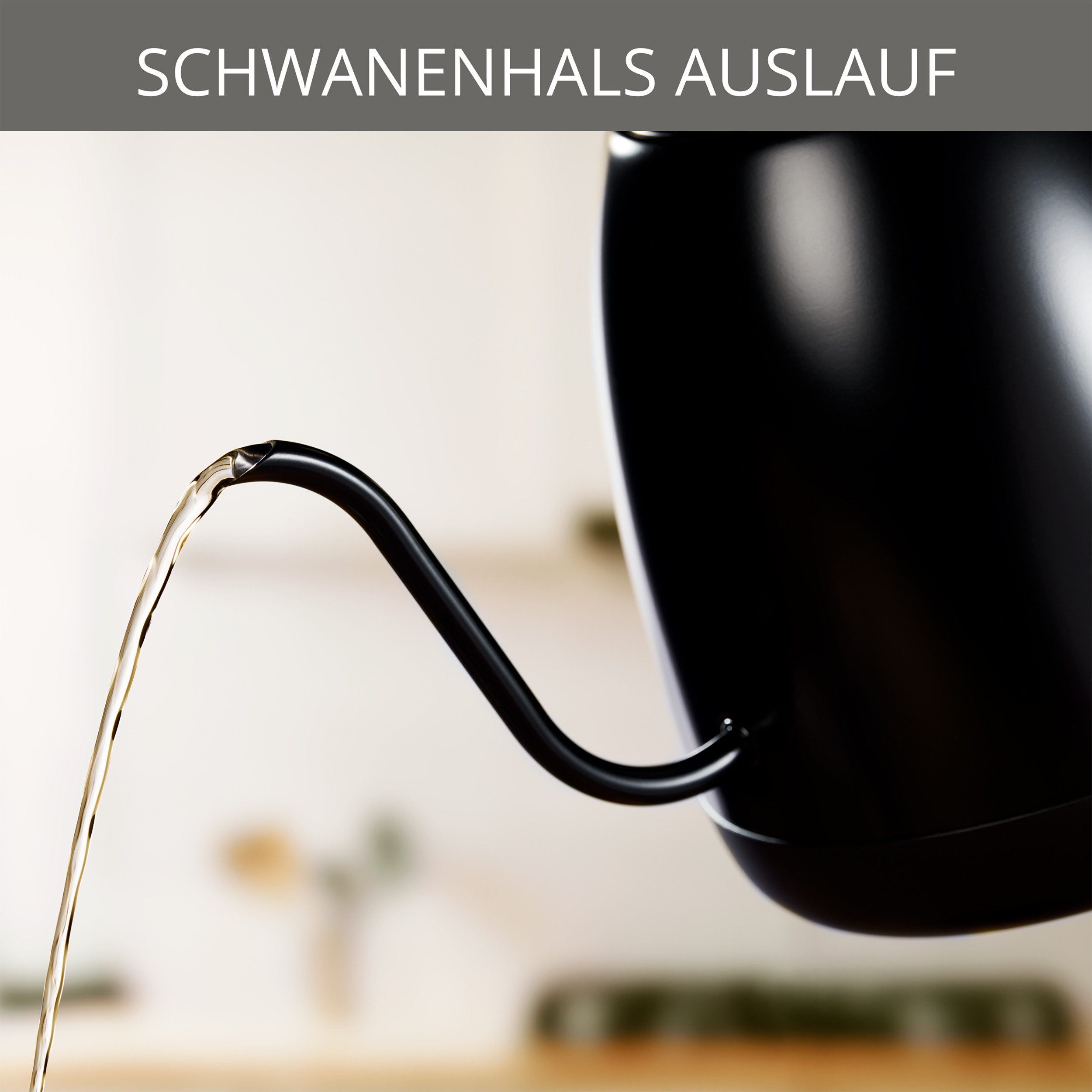 Krups Waterkoker BW9238 coffee control Gooseneck, 1 l, Zwanenhals-uitloop, 1 L, digitale weergave, 8 instellingen