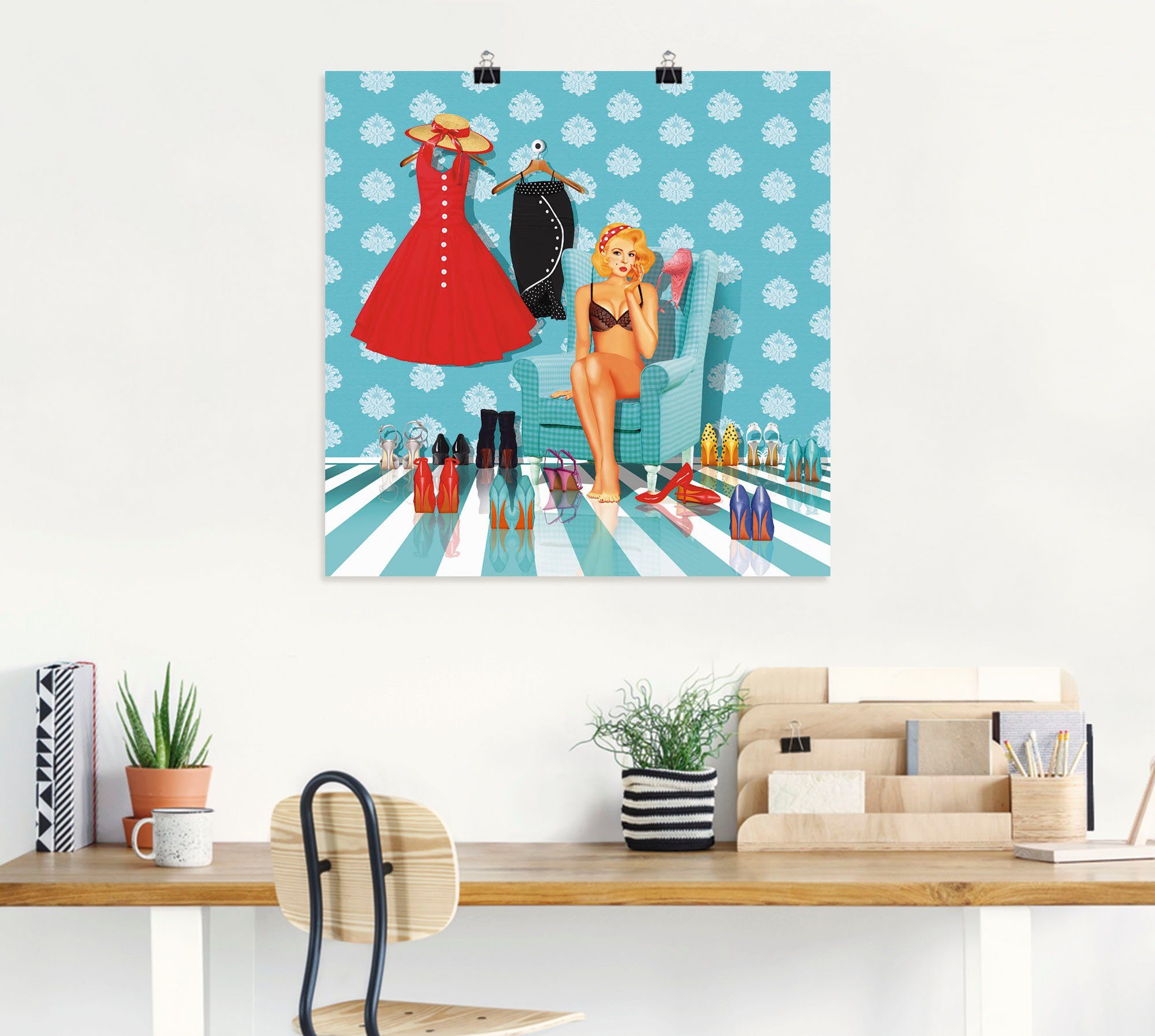Artland Poster Ik heb niets om aan te trekken als artprint van aluminium, artprint op linnen, muursticker of poster in verschillende maten