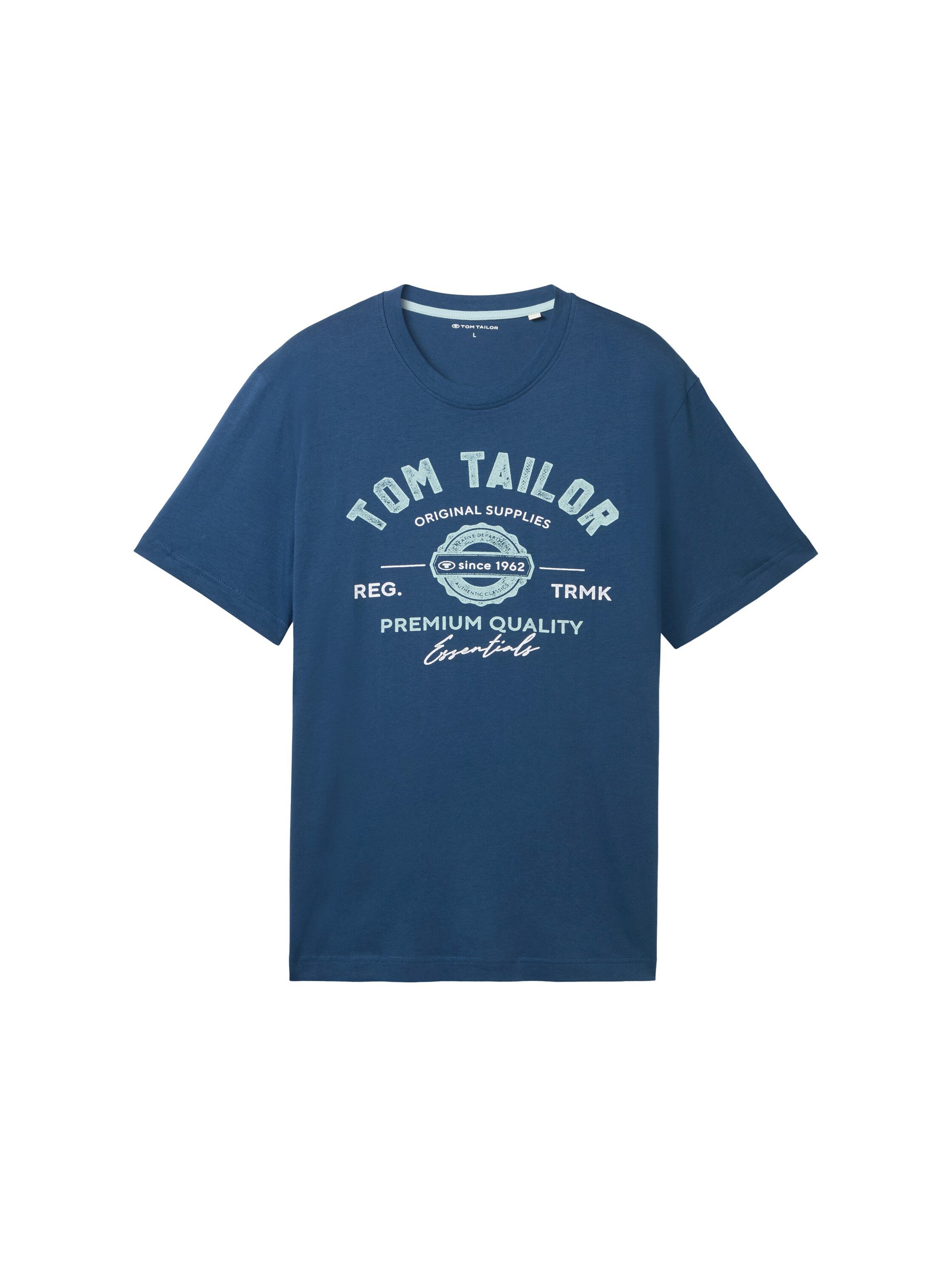 Tom Tailor T-shirt met grote logo-frontprint
