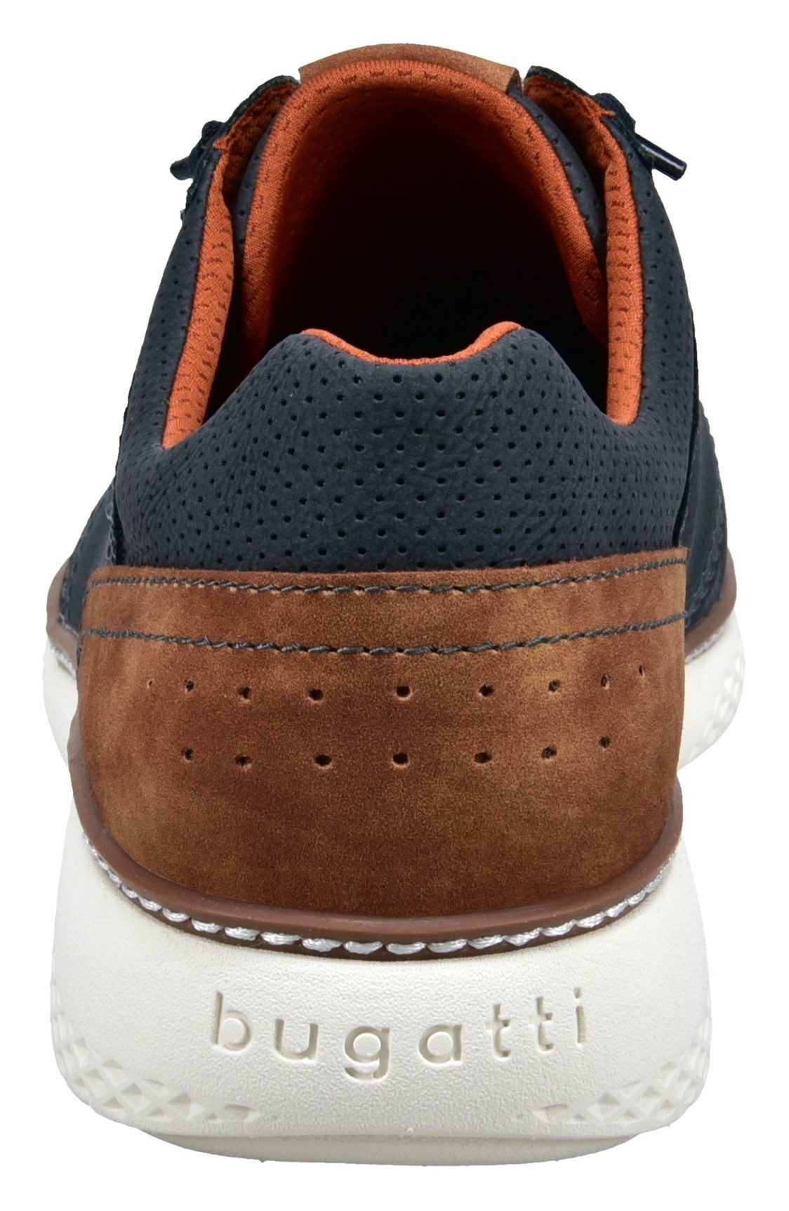 Bugatti Slip-on sneakers Lage schoen, vrijetijdssneaker met perforatie, elastische veters