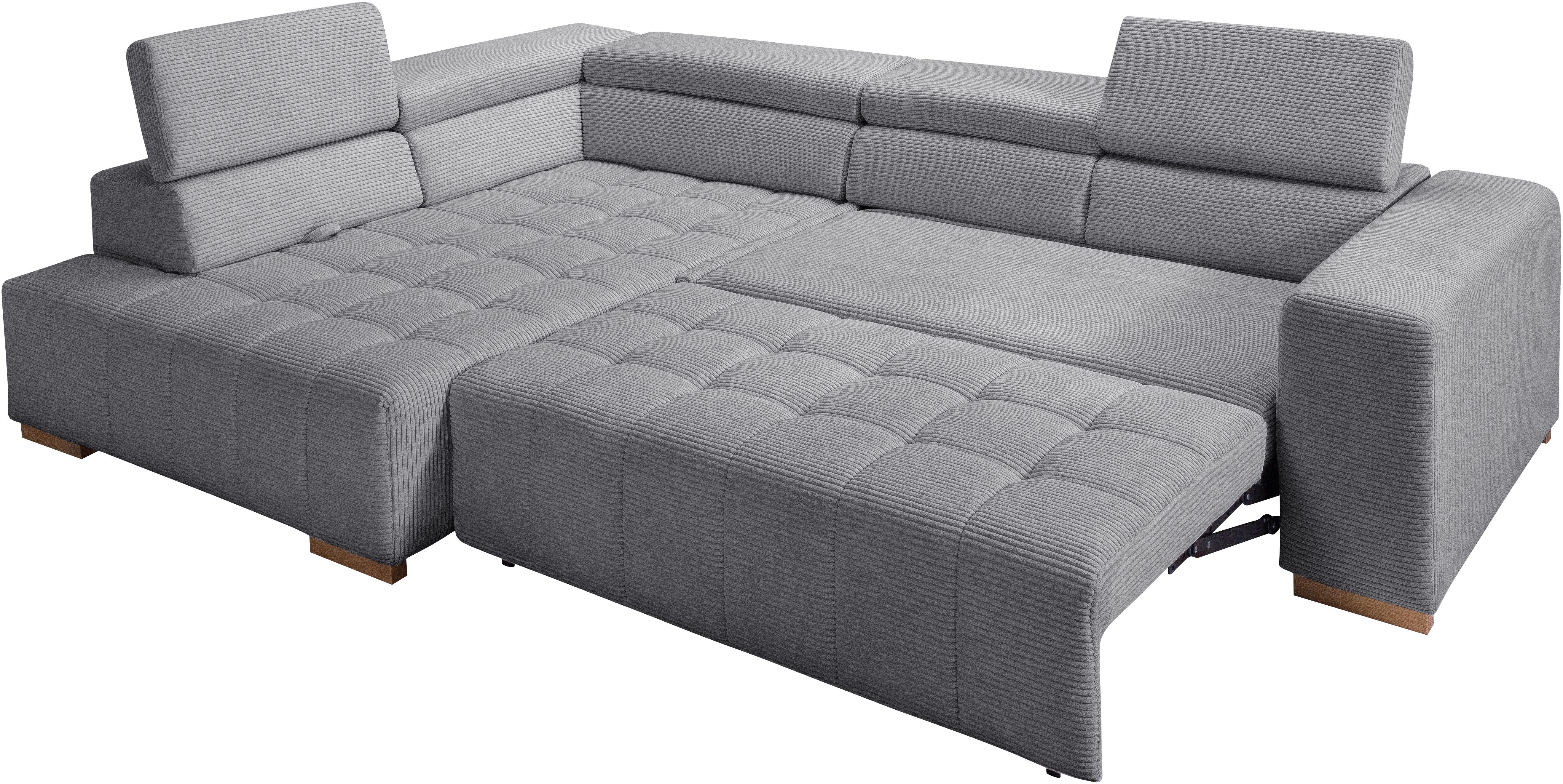 exxpo - sofa fashion Hoekbank Elianos, hoog zitcomfort, verfijnde kruisstepping in de zitting, L-vorm