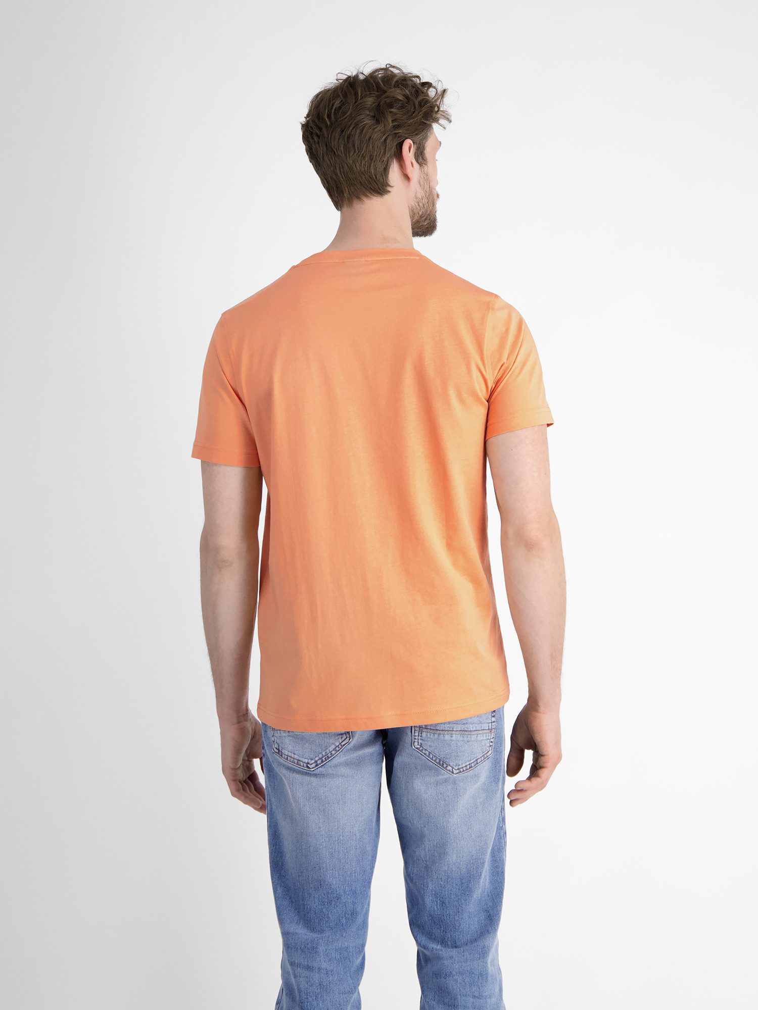 Lerros T-shirt LERROS basic T-shirt met logostiksel, effen