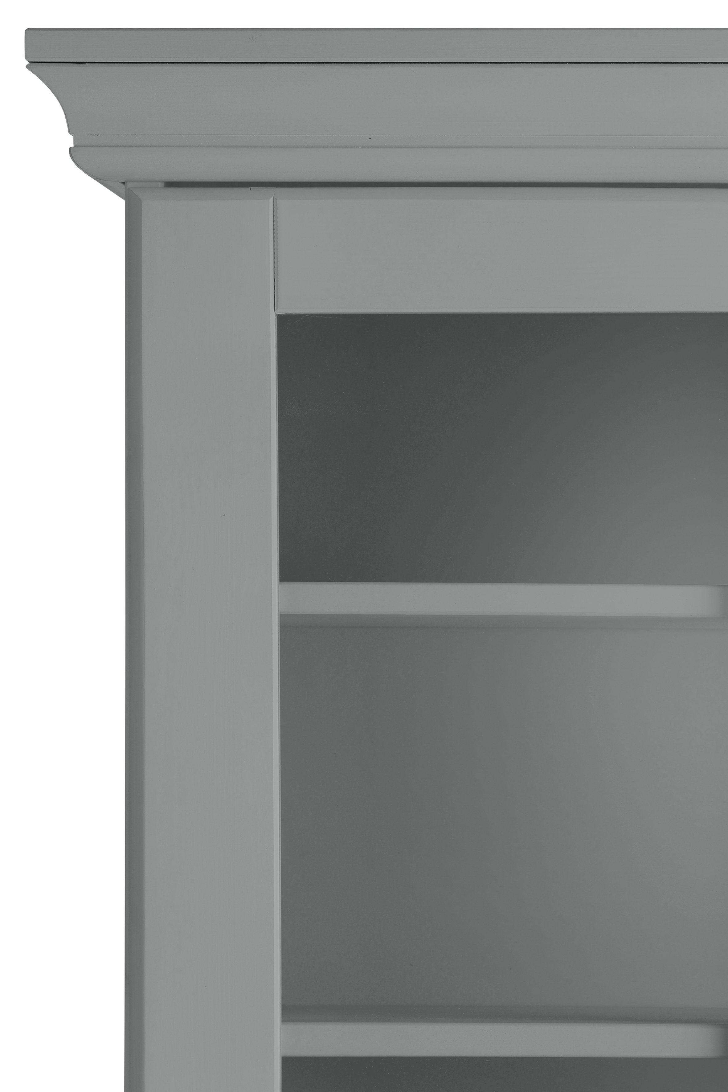 Home affaire Secretaire Rosi in landelijke stijl Bureau van massief hout, met vitrine, in 2 breedtes