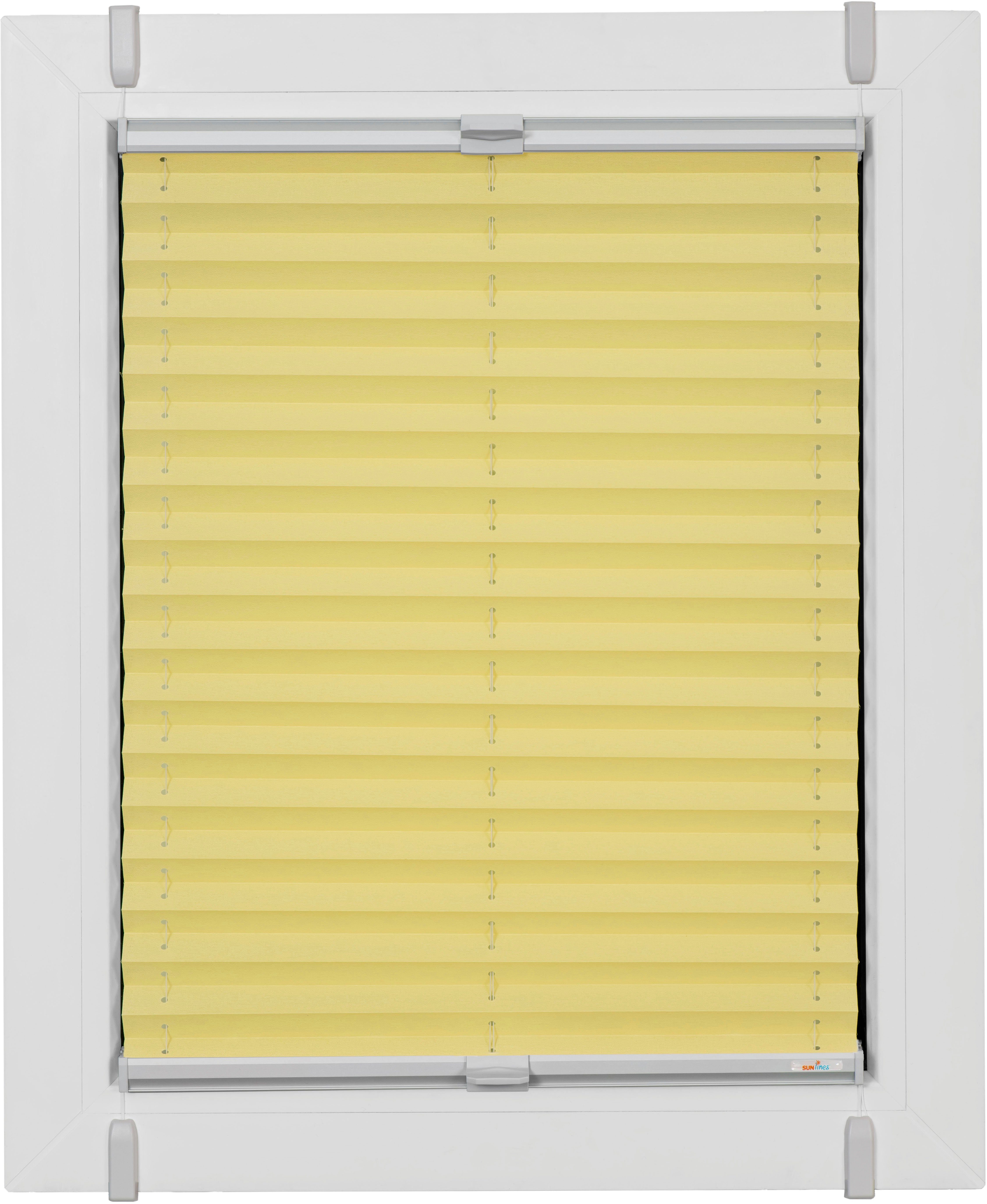 sunlines Plissé One Size Style Crepe Accessoirekleur grijs, om te klemmen (1 stuk) plisségordijnen maat 100 cm x 100 cm geel