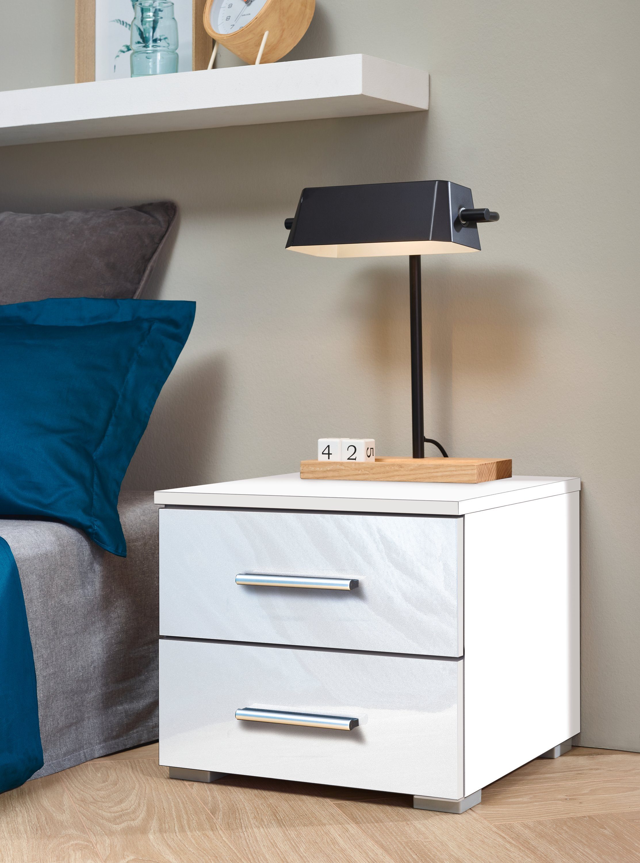 rauch Nachtkastje Base set van 2, optioneel met modern hoogglanzend front (set)
