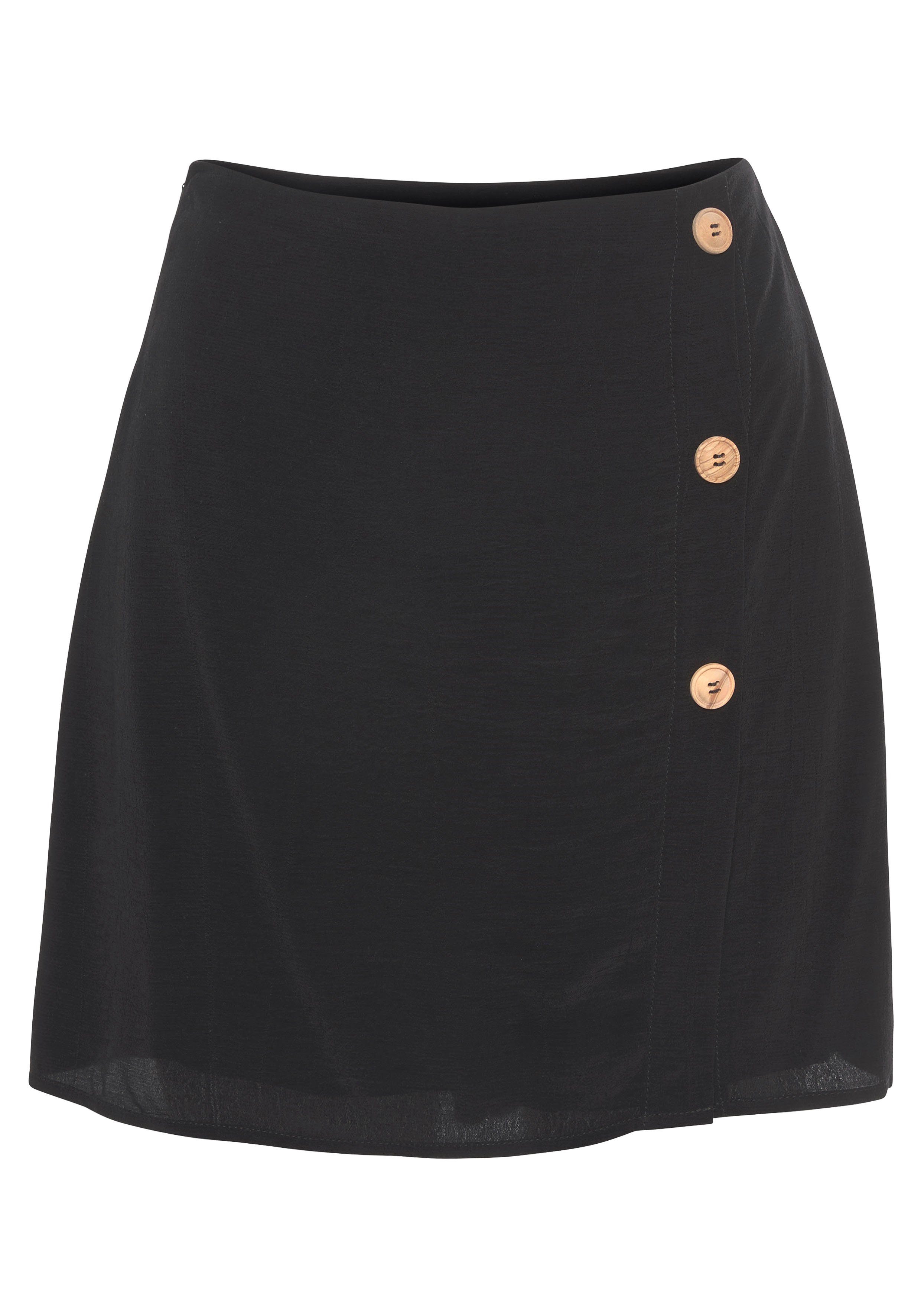 Vivance Broekrok met decoratieve knopen zomerse skort
