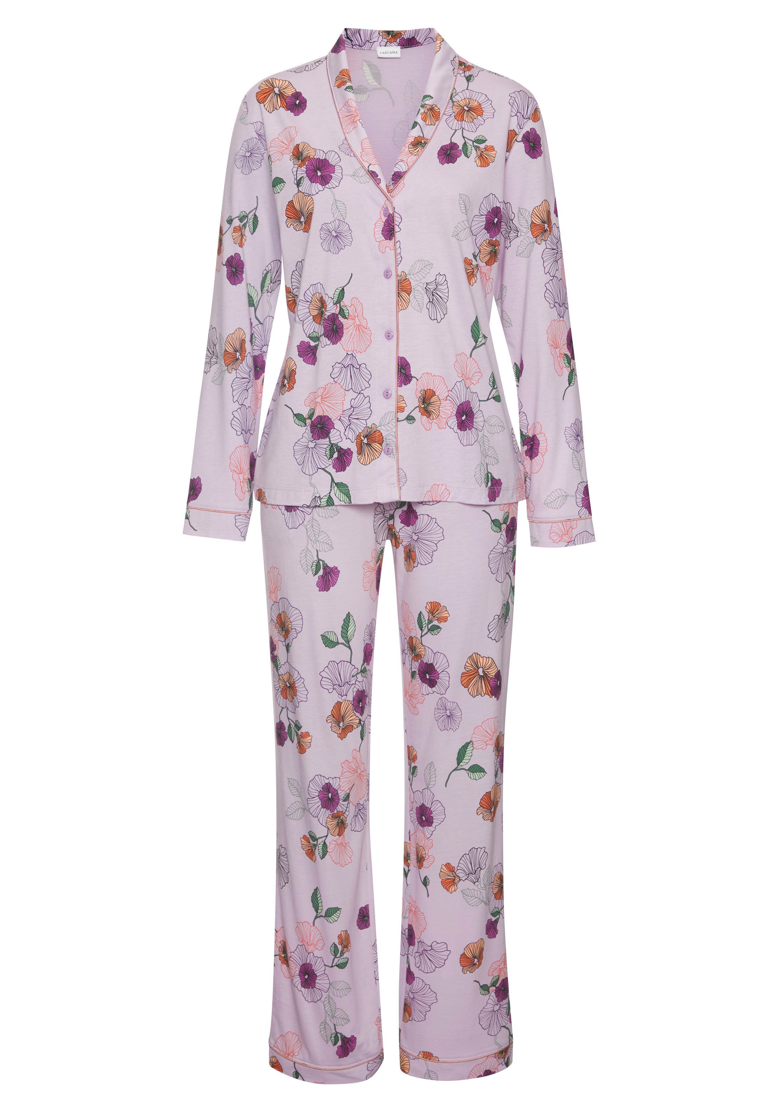 Vivance Dreams Pyjama met bloemdessin (2-delig)