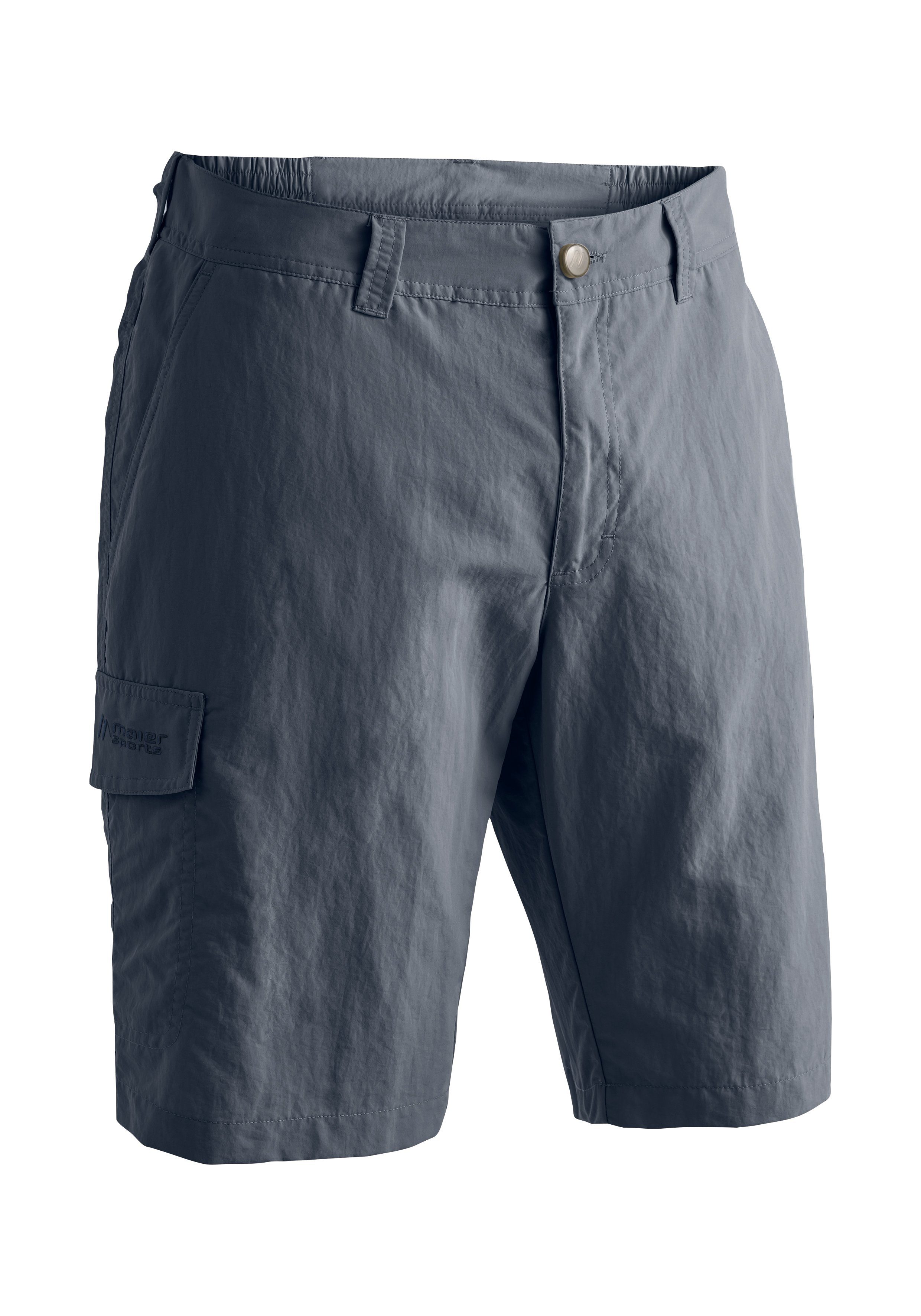 Maier Sports Functionele short Main Heren shorts, korte outdoorbroek, bermuda met 4 zakken, regular fit heren broeken maat 64 grijs
