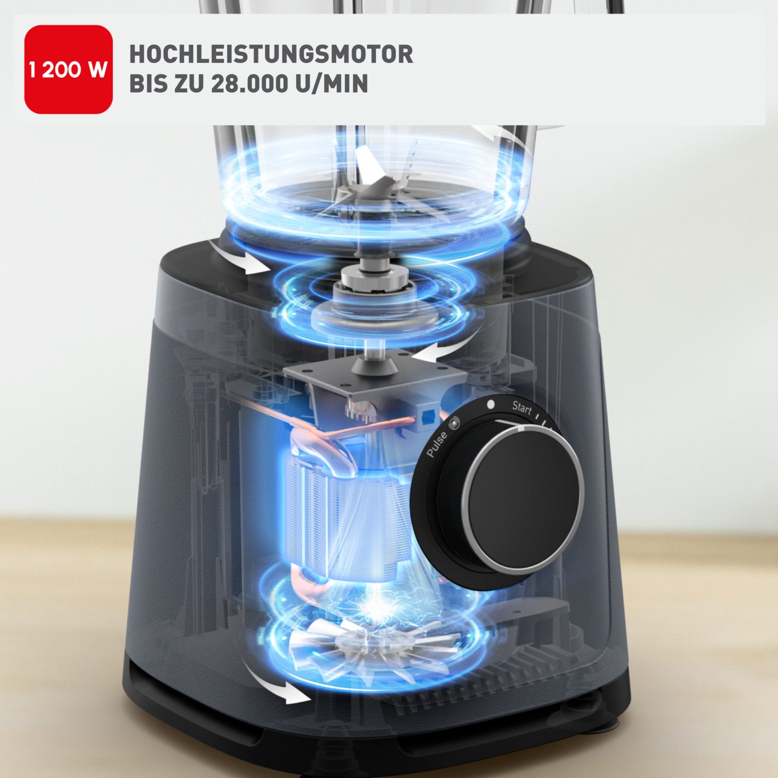 Tefal Blender BL771B PerfectMix Essential 2 l inhoud, powelix-mes-technologie