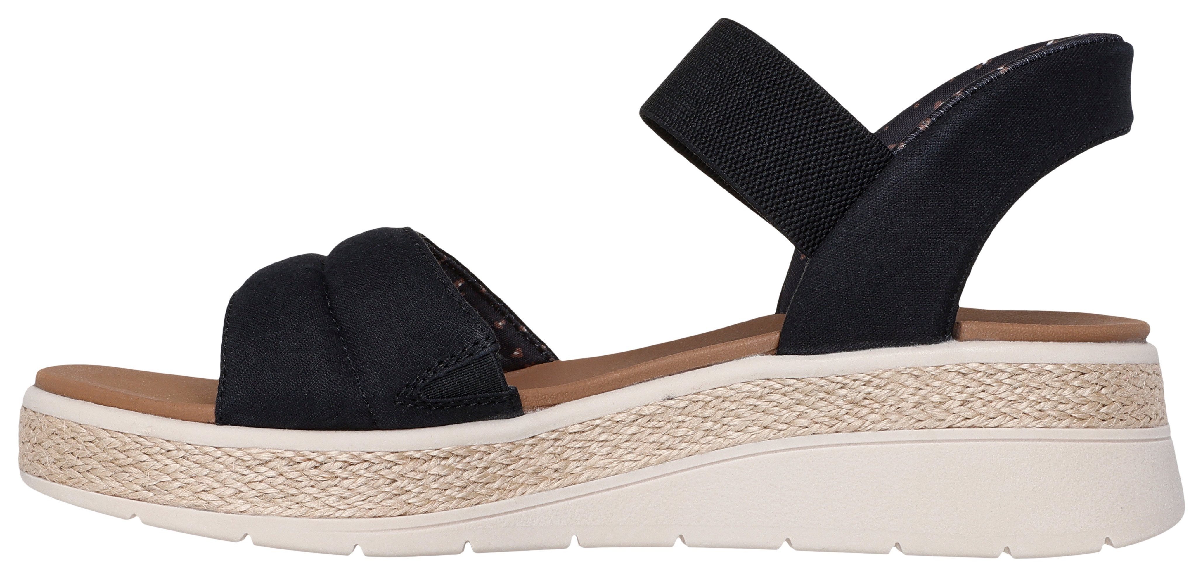 Skechers Sandalen BOBS SUN RAY , wig sandaal, sandalette, plateausandaal met plush foam