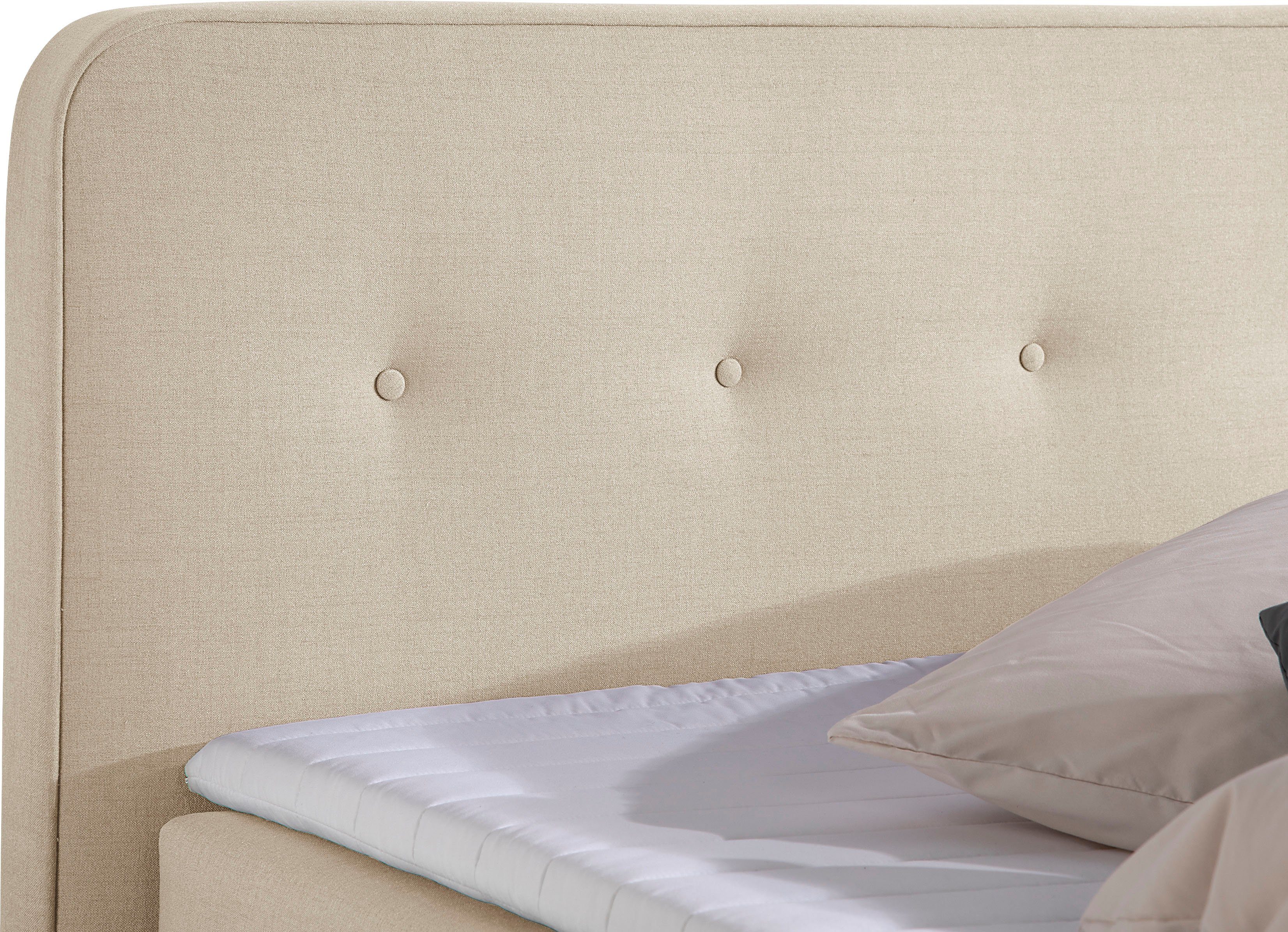 Home affaire Boxspring Fargo inclusief topper, in 3 soorten matrassen, in fluweel of structuurstof