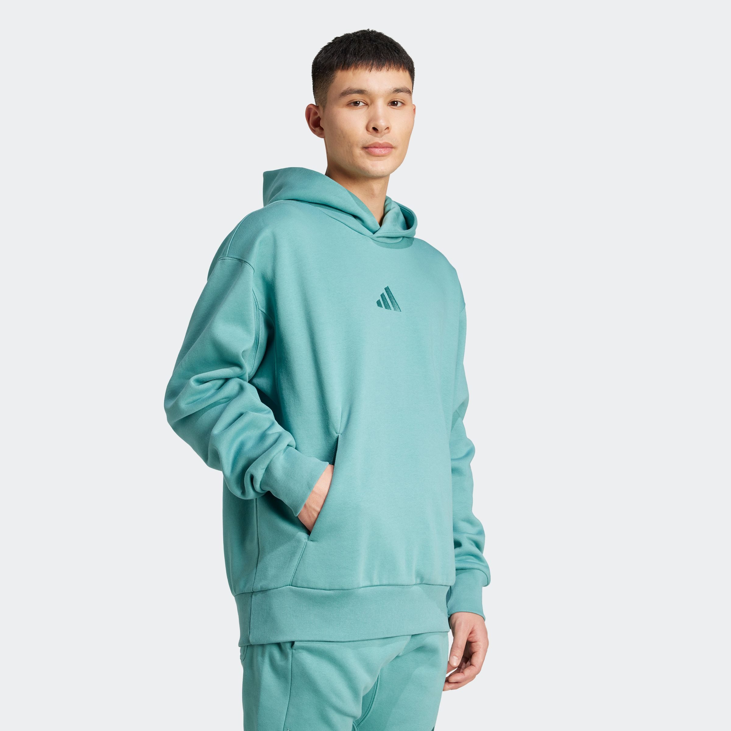 adidas Sportswear Hoodie M A SZN FL HD zacht fleecemateriaal (1-delig)