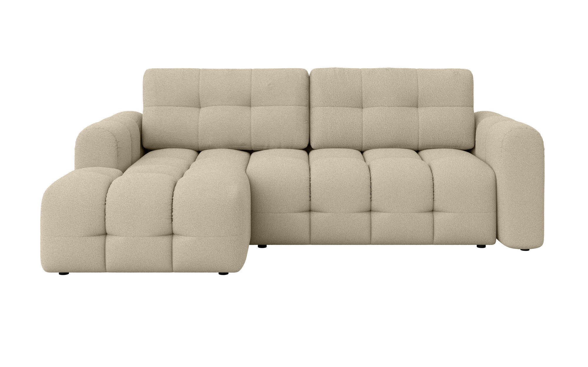 INOSIGN Hoekbank Manilla, optioneel met bedfunctie, B/D/H 265/170/91 cm L-vorm met recamiere rechts/links bestelbaar, golfondersteuning