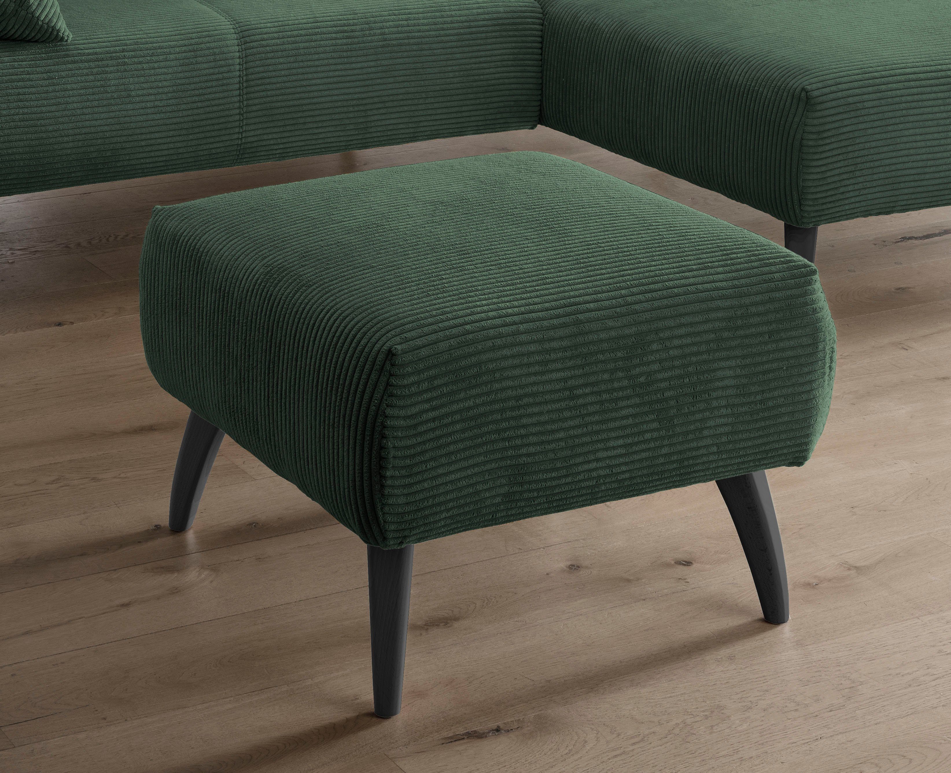 INOSIGN Hocker Colori Kleur houten poten naar keuze, verschillende stoffen, hoogwaardige stof