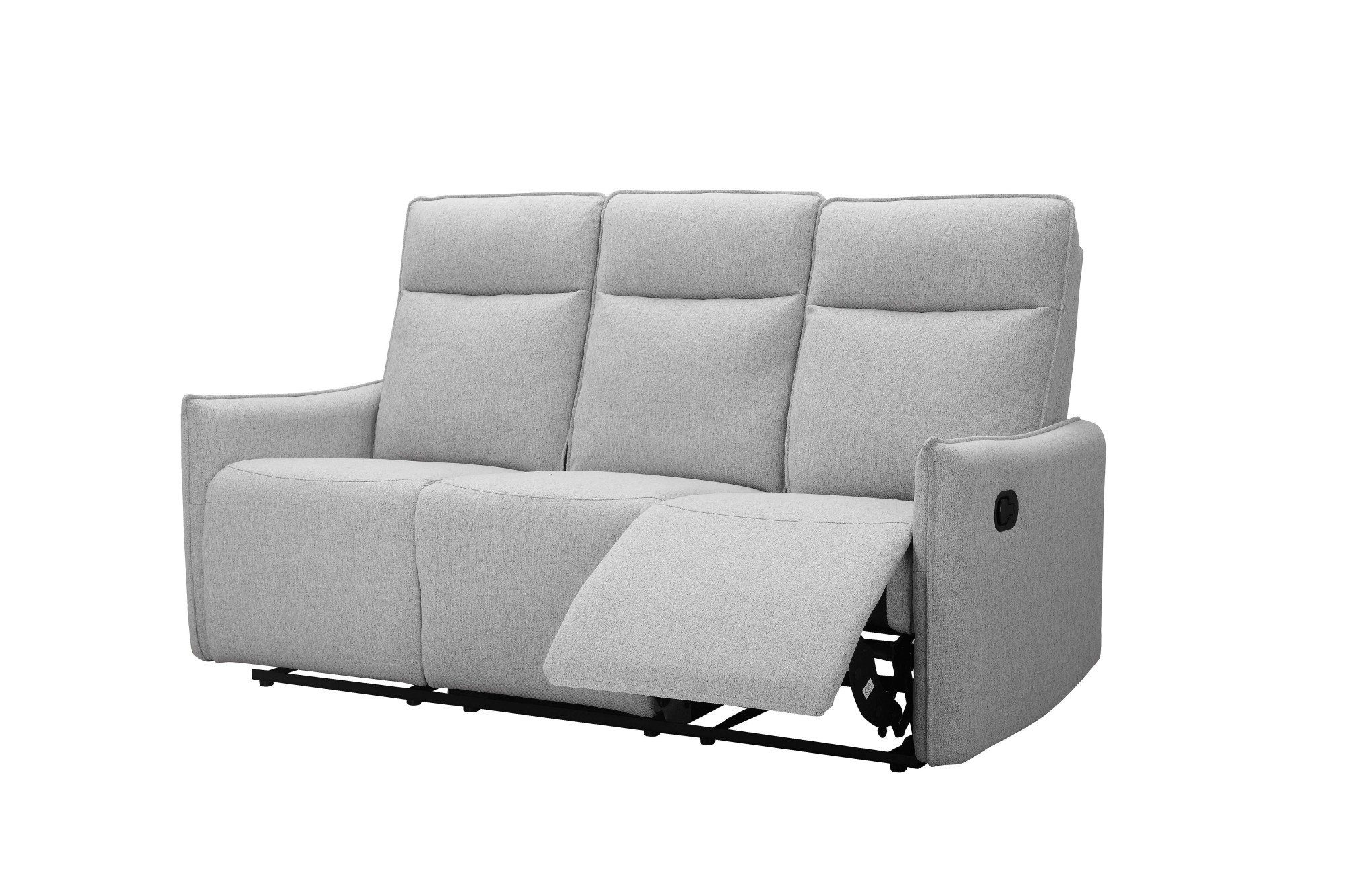 Dorel Home 3-zitsbank Lugo, bioscoopbank met relaxfunctie in kunstleer en geweven stof