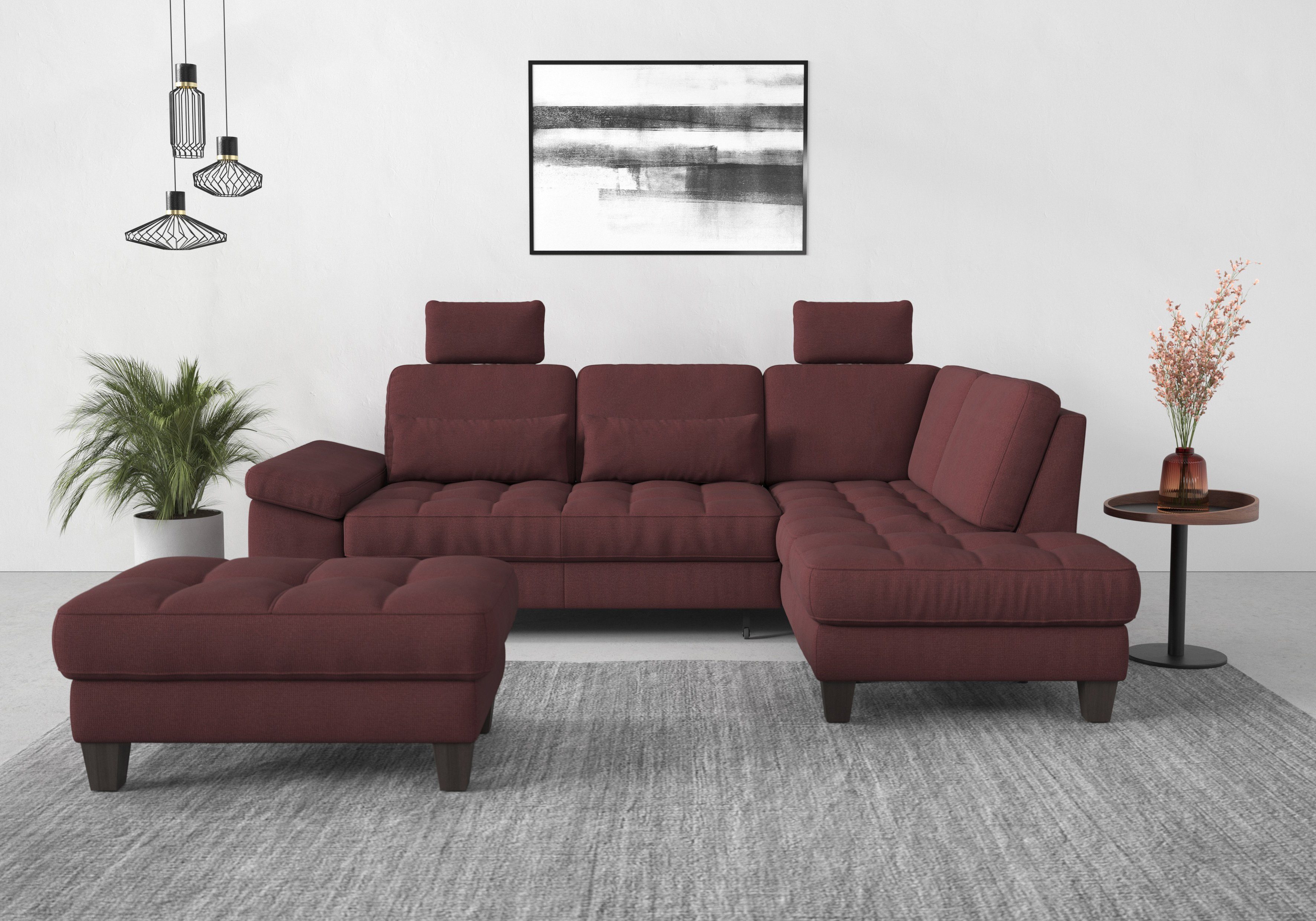 sit&more Hoekbank Westham L-vorm met ottomane, met of zonder slaapfunctie, bedkist, verstelling