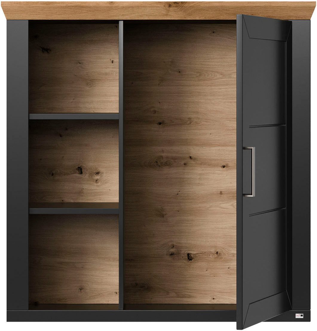 set one by Musterring Hangkast York Type 23, met deur en open vakken, verlichting optioneel, B 105 cm