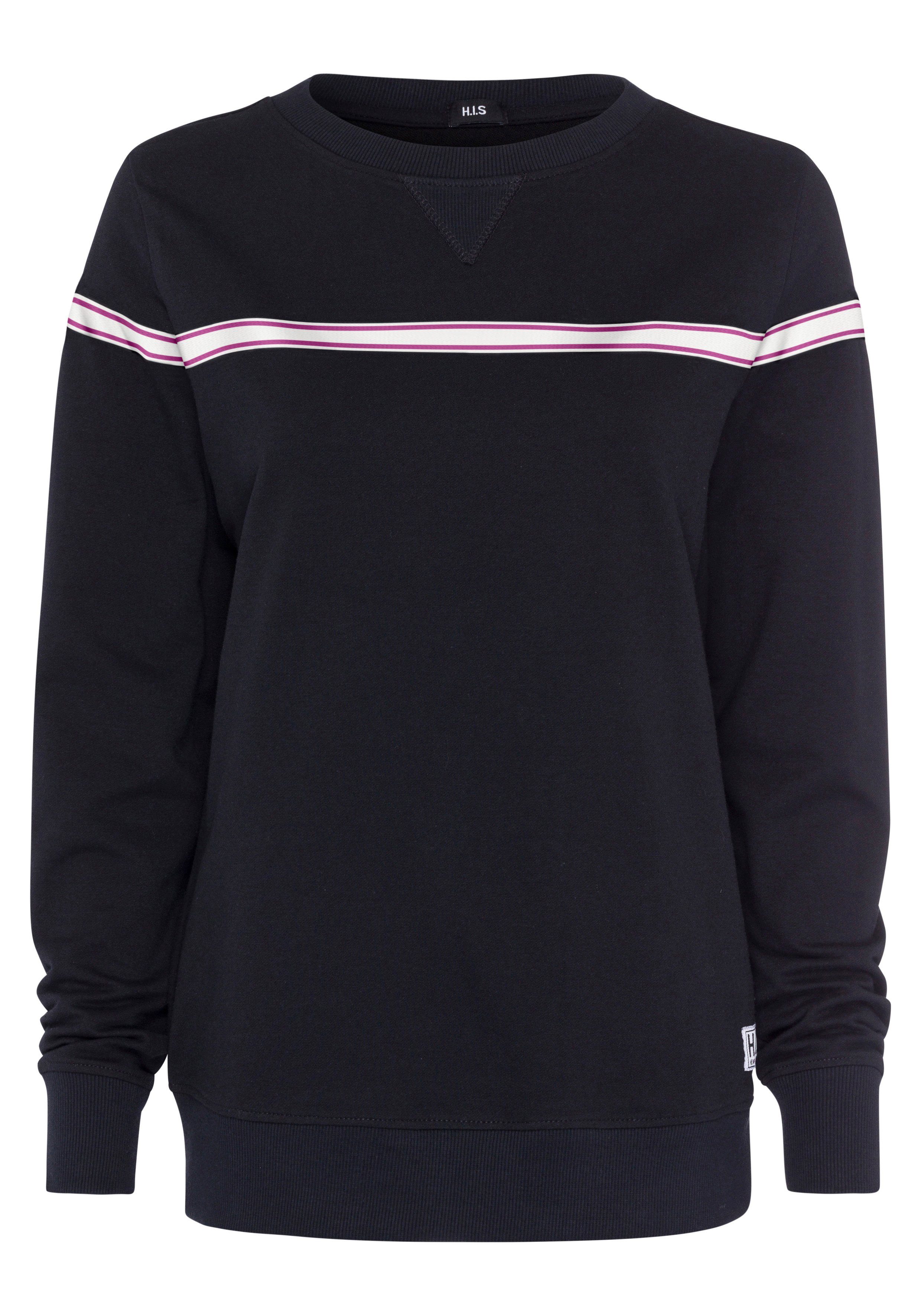 H.I.S Sweater met contrasterend tape, loungepak