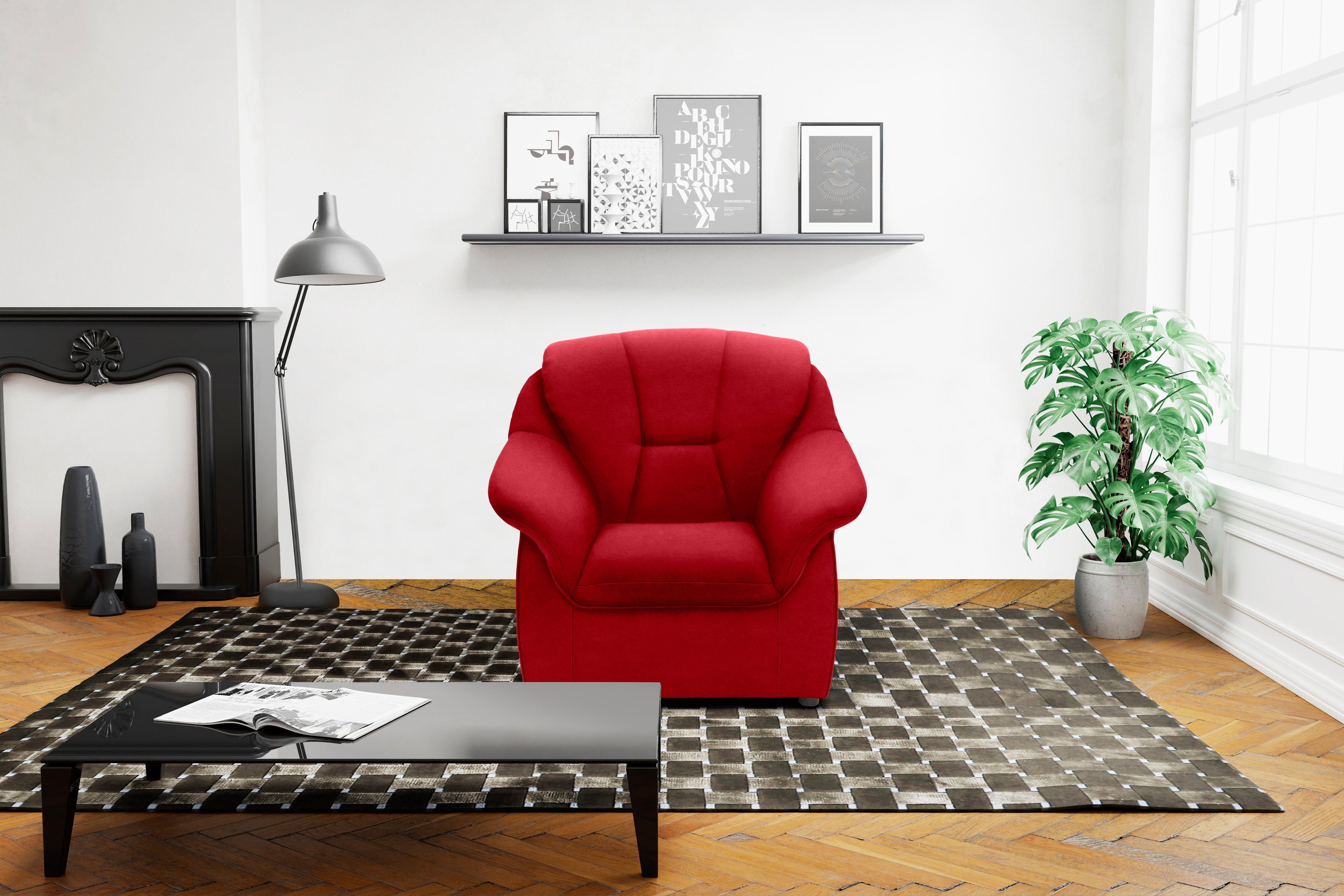 DOMO collection Fauteuil Faenza voor kleine ruimtes, tijdloos en elegant, compacte afmetingen