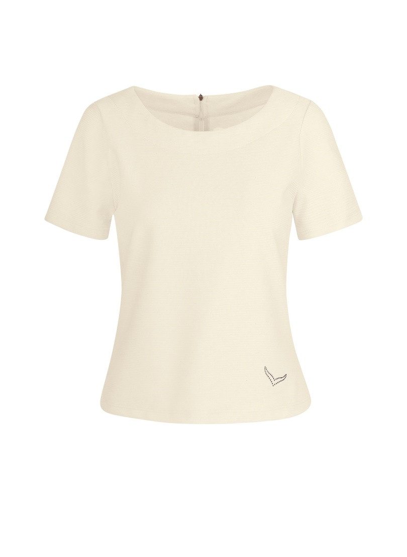 Trigema Sweatshirt TRIGEMA shirt met korte mouwen met kristalstenen