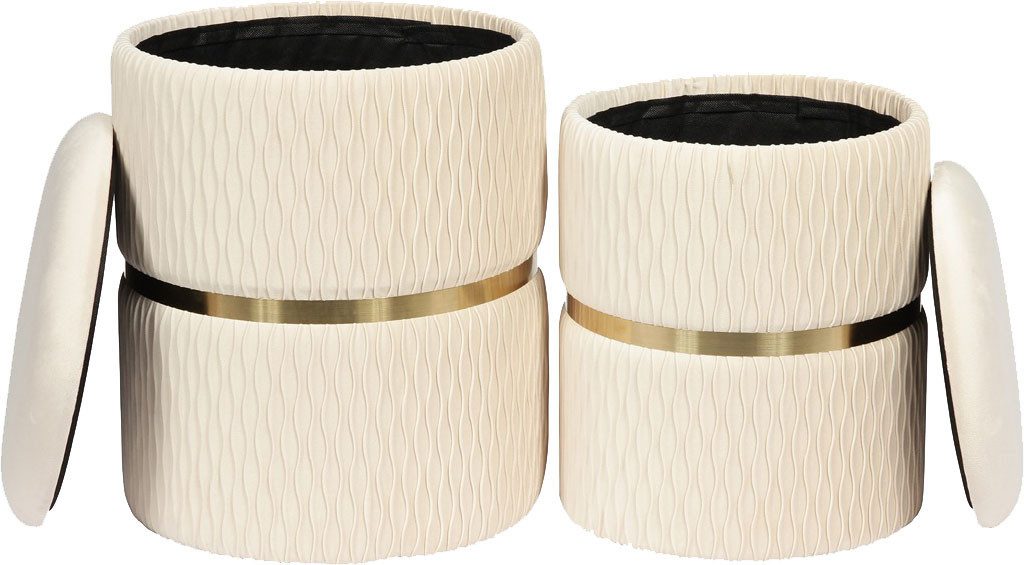 Kayoom Hocker Kruk Zora 425 2-delige set, praktische en verborgen opbergruimte (set, 2 stuks)