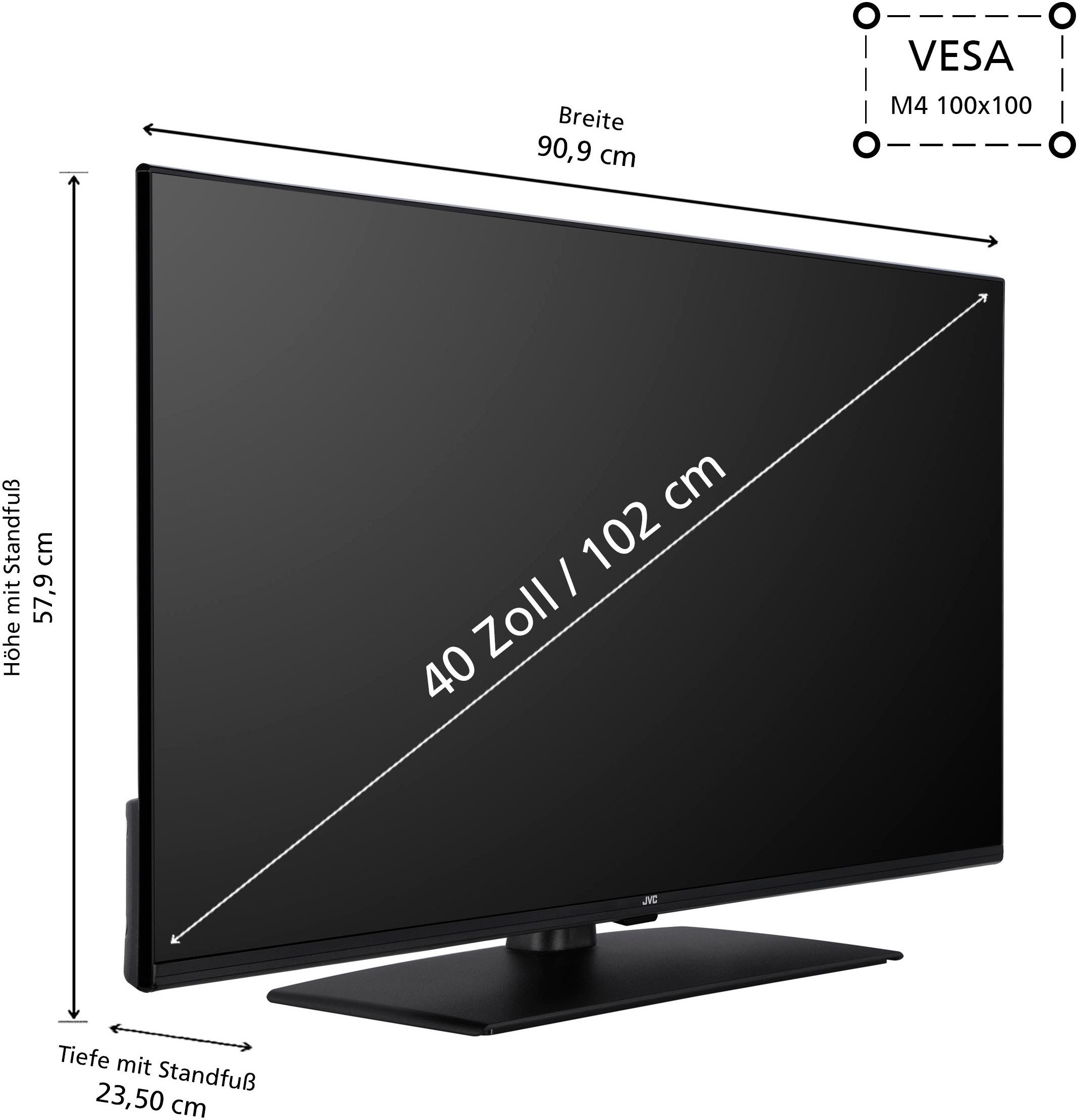 JVC Led-TV LT-40VF4455, 100 cm / 40", Full HD
