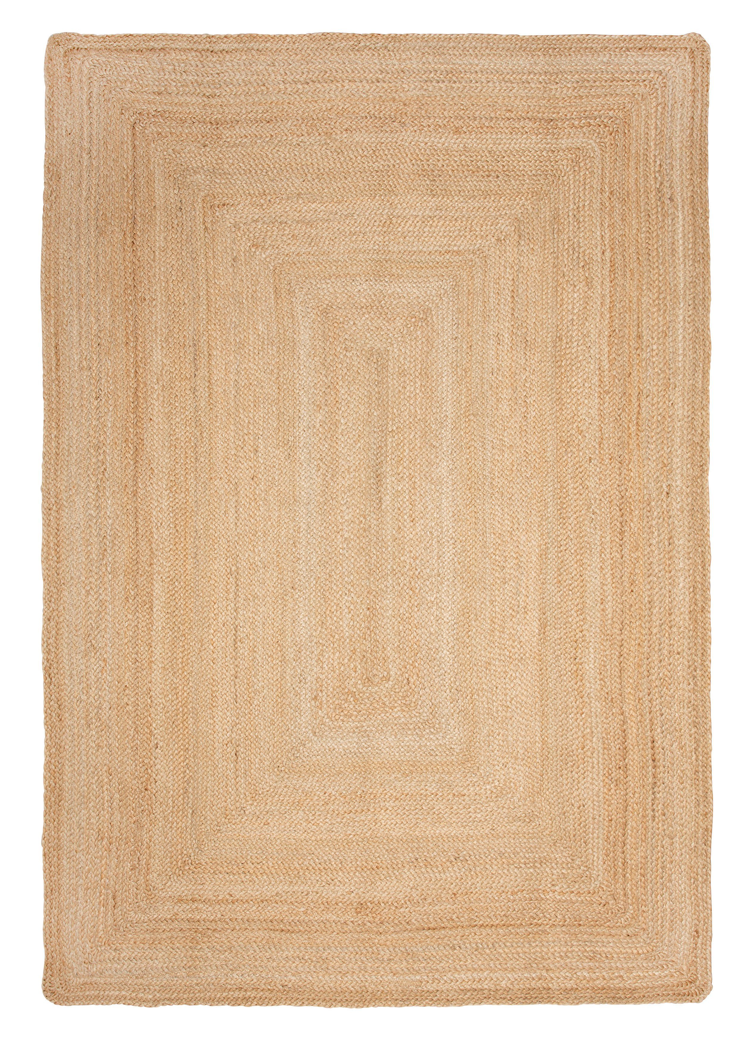 my home Vloerkleed Naturala, jute tapijt, handgemaakt Natuurlijk product, jute, Boho, omkeerbaar tapijt, woonkamer, eetkamer