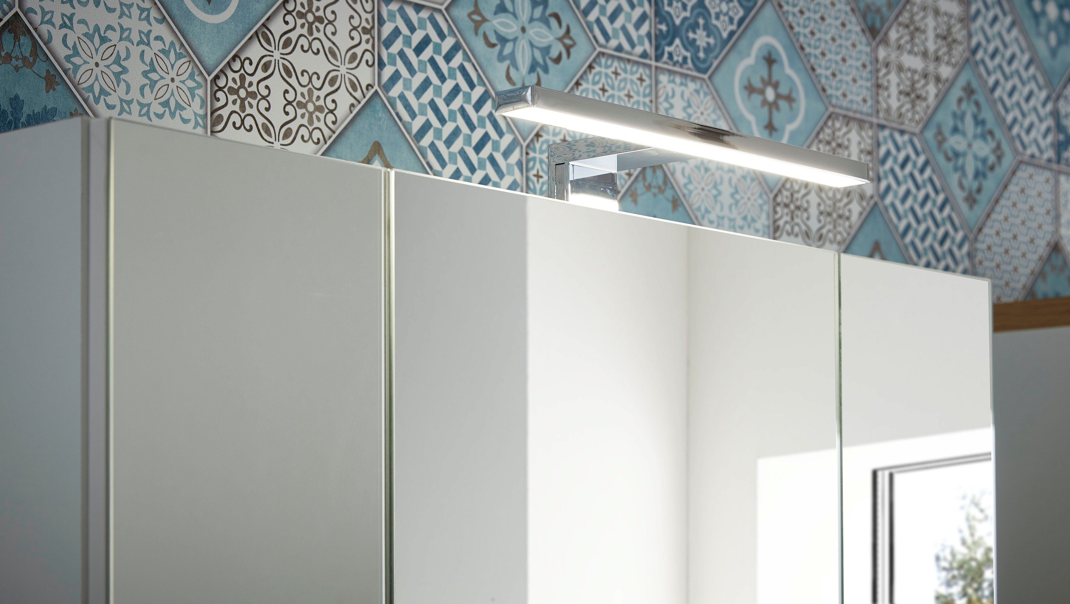GERMANIA Badkamerserie Torrance Wastafelonderkast, spiegelkast met verlichting, hoge kast (3-delig)