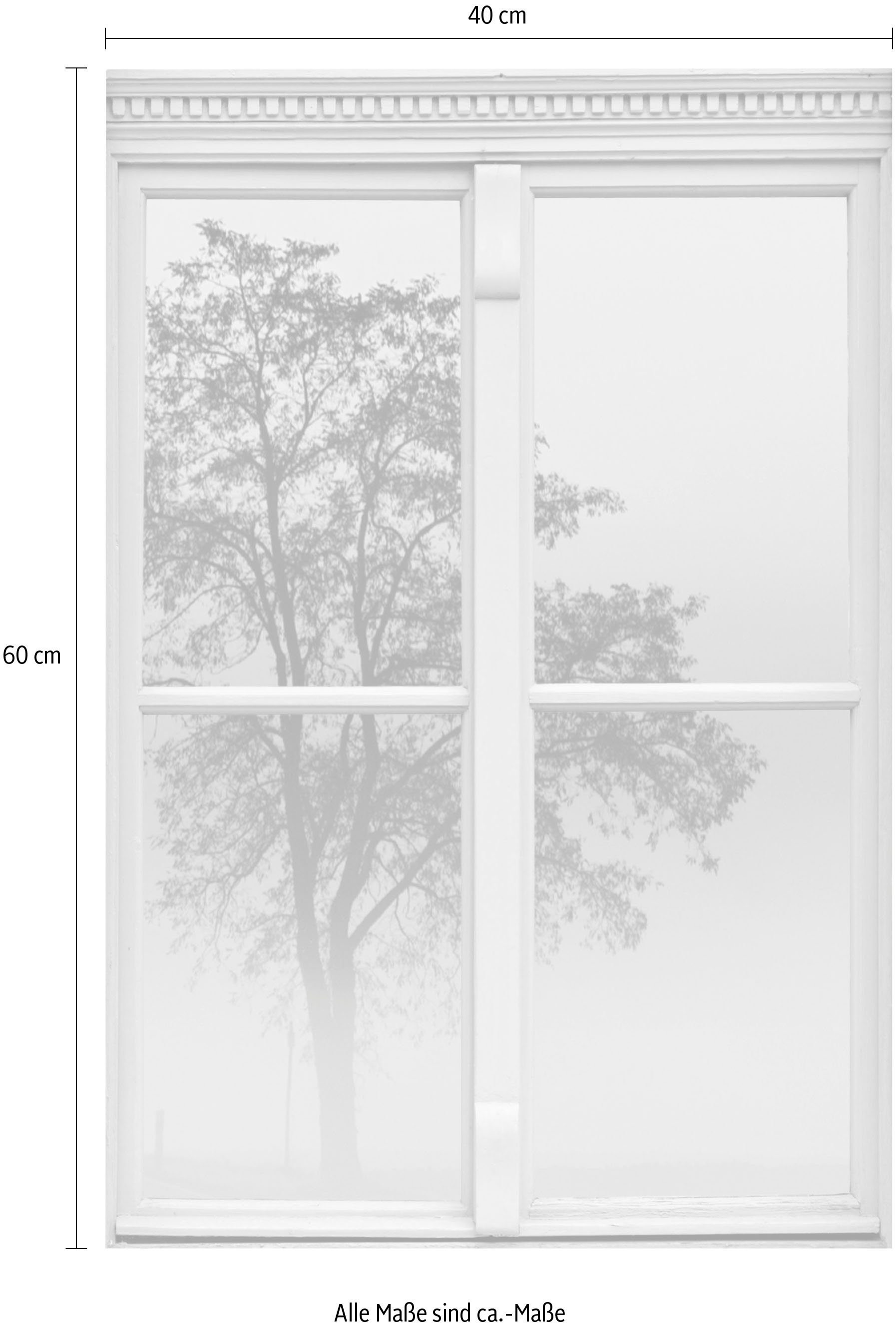 queence Wandfolie Mist Muursticker, muurdecoratie, zelfklevend, 3D, raam