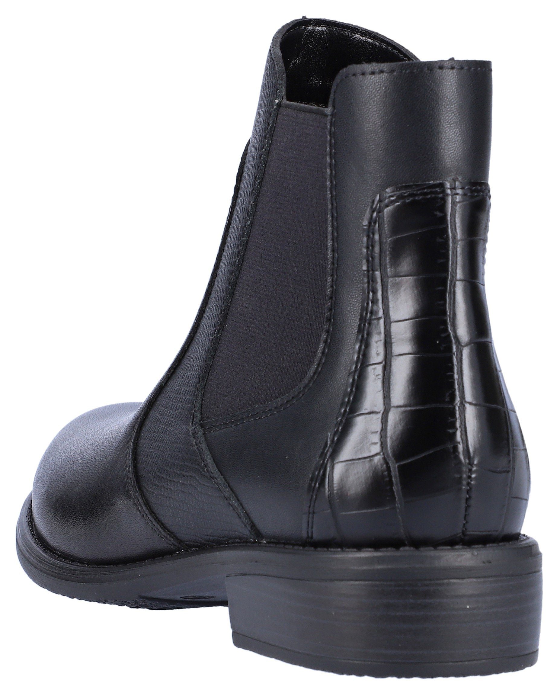 Remonte Chelsea-boots blokhak, laarsjes, business schoen, accenten in reptiel-look