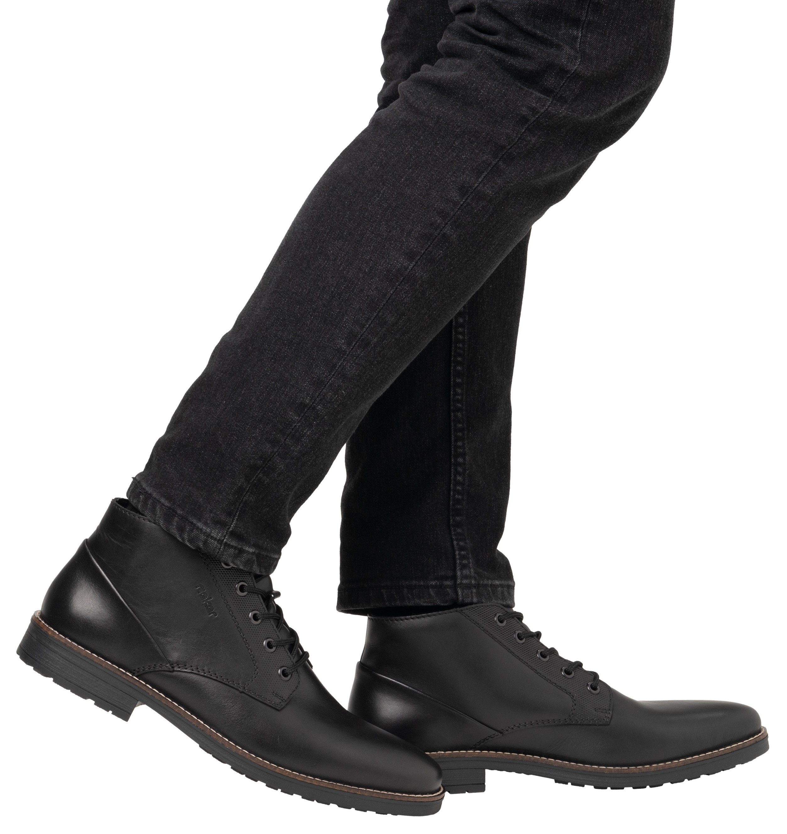 Rieker Veterlaarsjes veterschoenen, business-veterschoenen, enkellaars met zachte bovenlaag