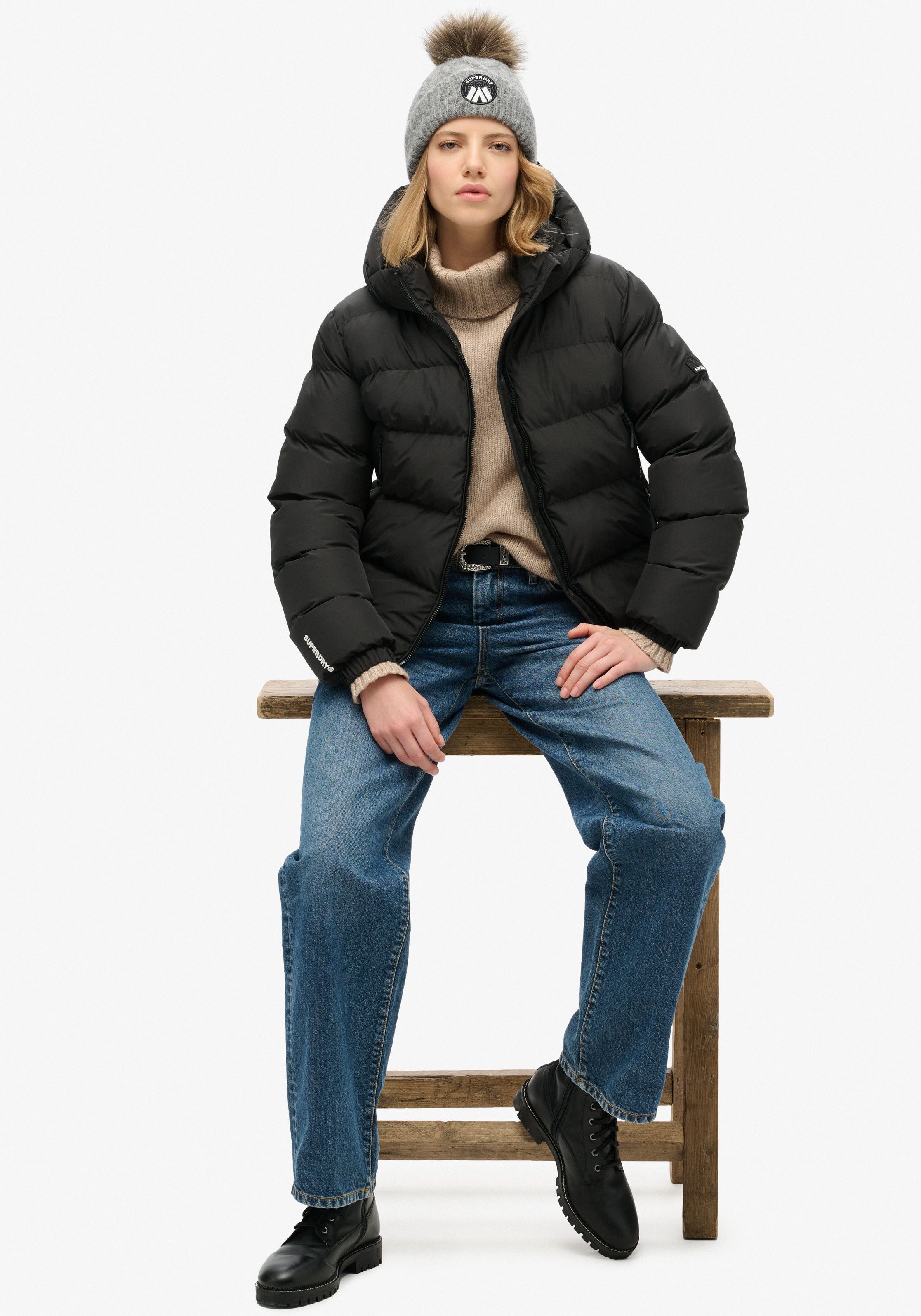 Superdry Gewatteerde jas HOODED SPORTS PUFFER JACKET