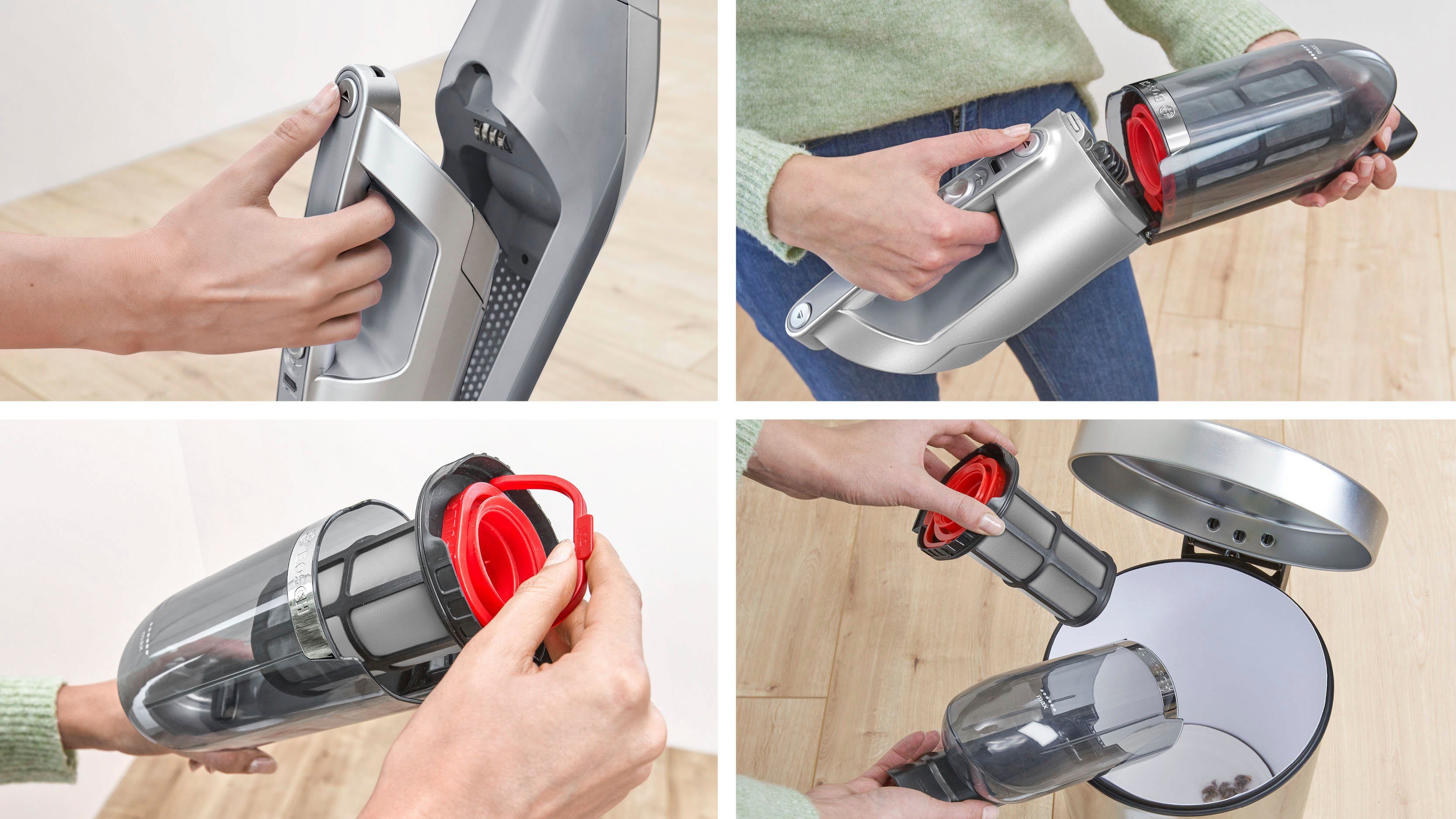BOSCH Accu-kruimeldief en -stofzuiger Flexxo Gen 2 serie 4 BBH3K2801 28 v, elektrisch mondstuk met led, geïntegreerde accessoires, zilver