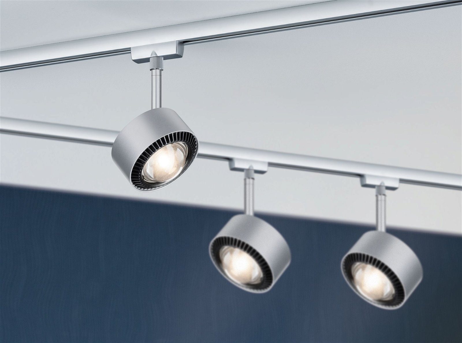 Paulmann Railsysteem-lampen URail rail spot Aldan 498lm 8W 2700K 230V Zwart mat, Chroom